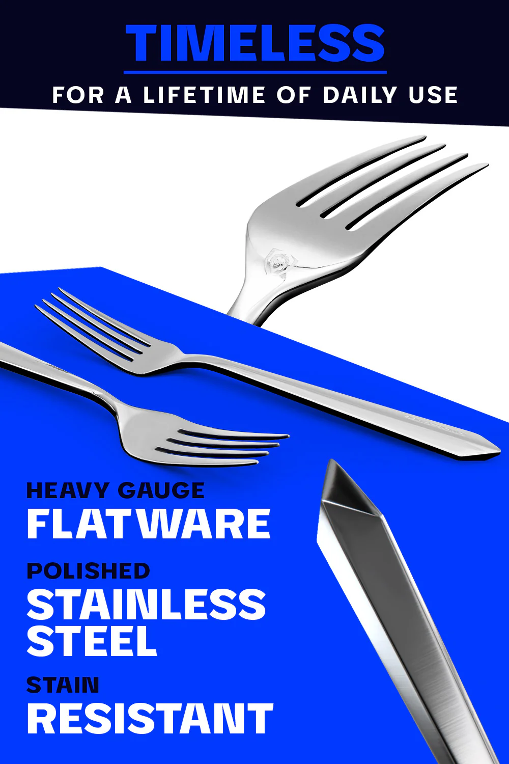 20 Piece Service for 4 | Flatware Set | Silver | Dalstrong © - Image 3