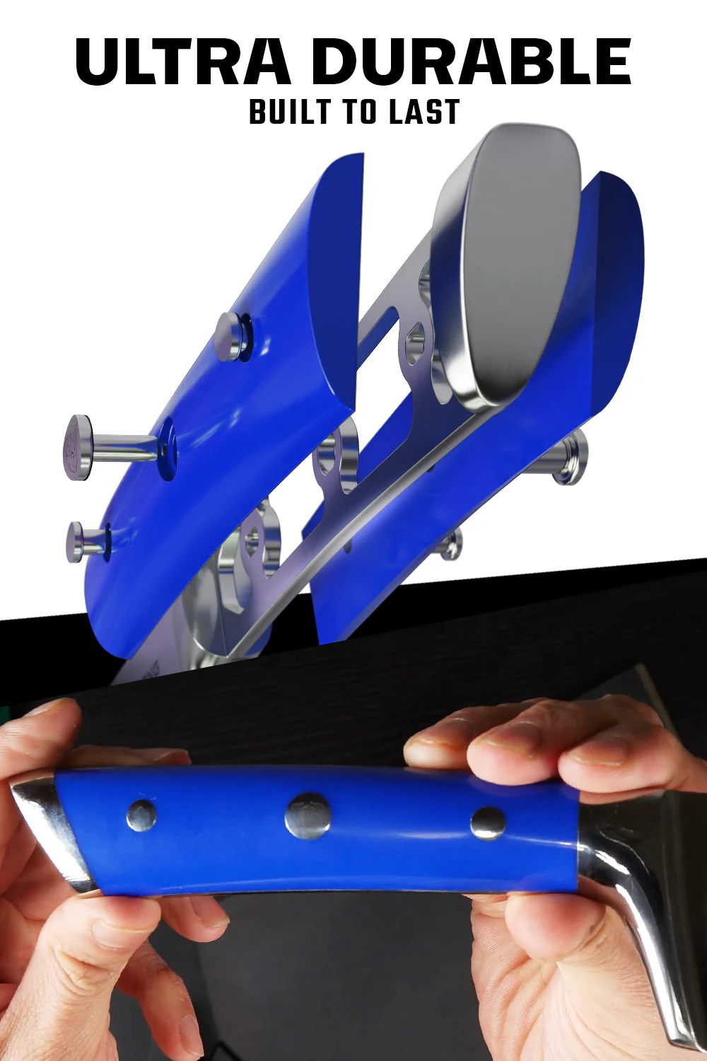 Chef's Knife 8" | Blue Handle | Gladiator Series | NSF Certified | Dalstrong © - Image 4