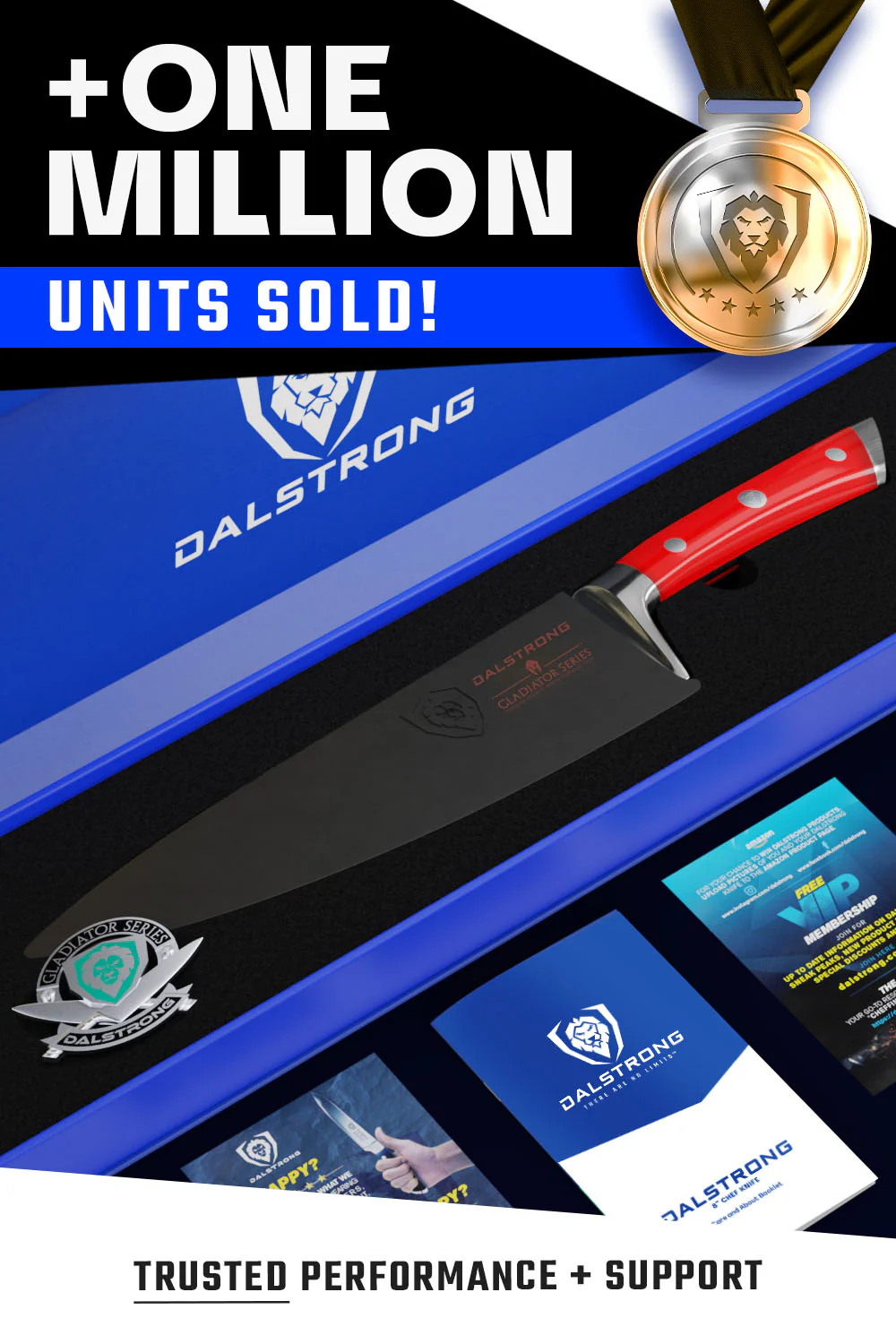 Chef's Knife 8" | Crimson Red Handle | Gladiator Series | NSF Certified | Dalstrong © - Image 7