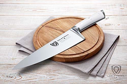 Chef's Knife 8" | Glacial White Handle | Gladiator Series | NSF Certified | Dalstrong © - Image 10