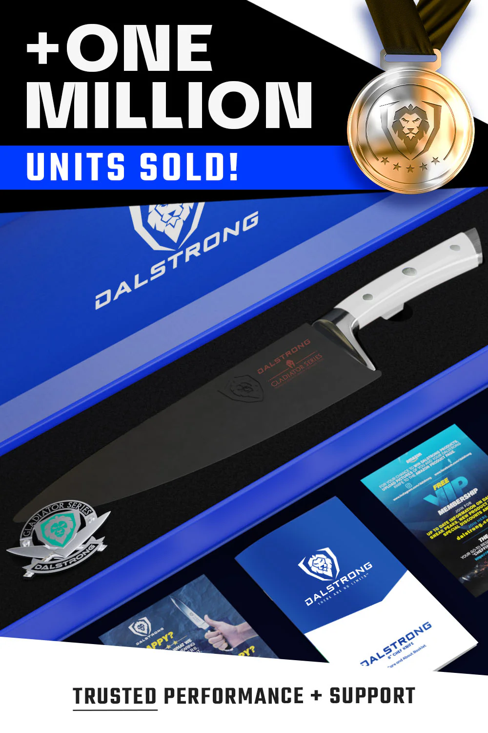 Chef's Knife 8" | Glacial White Handle | Gladiator Series | NSF Certified | Dalstrong © - Image 7