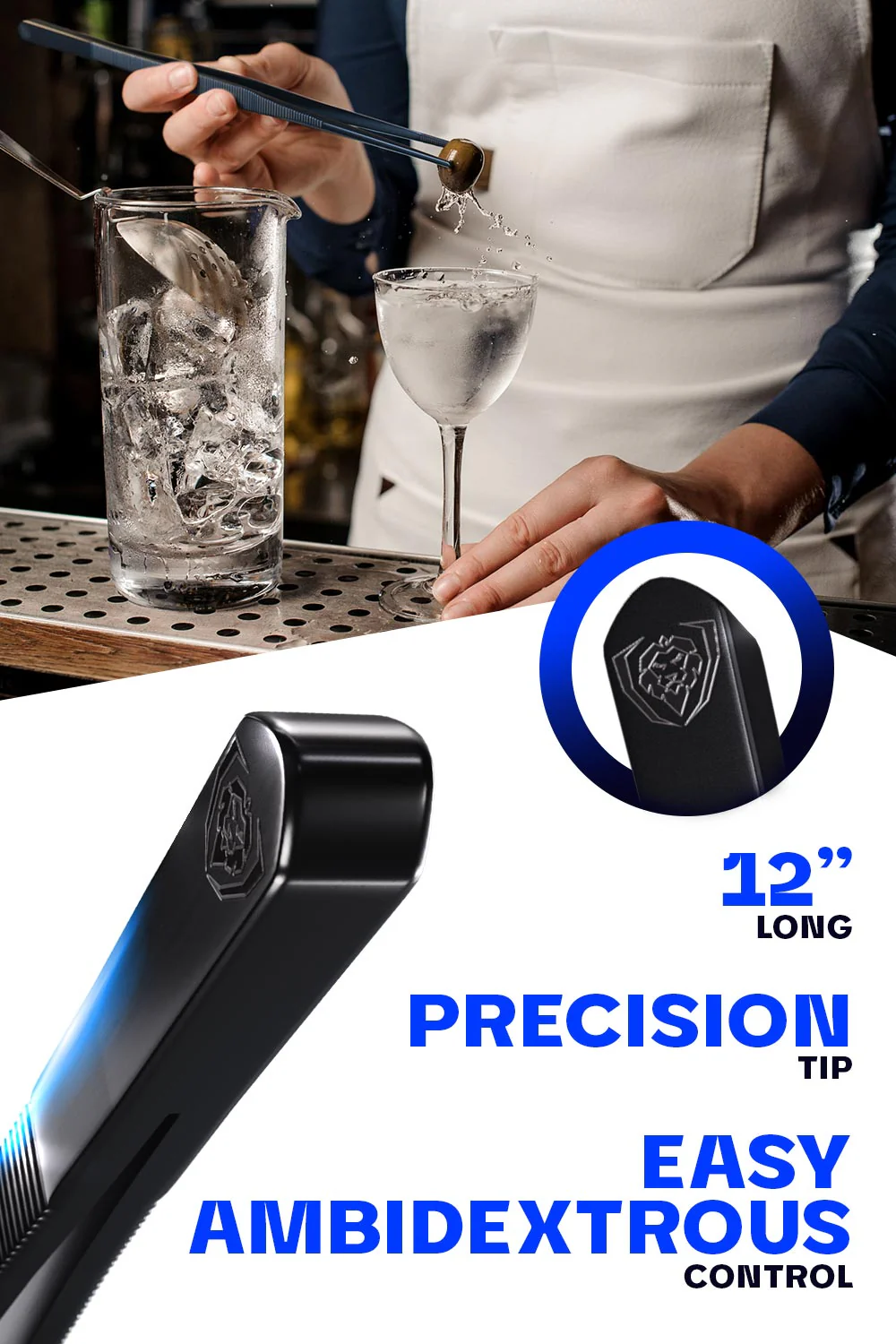 High-Precision Black Titanium Coated 12" | Professional Tweezers | Dalstrong © - Image 4