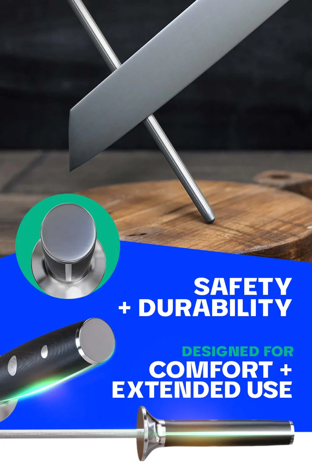 Honing Steel 10" | Gladiator Series | NSF Certified | Dalstrong © - Image 5