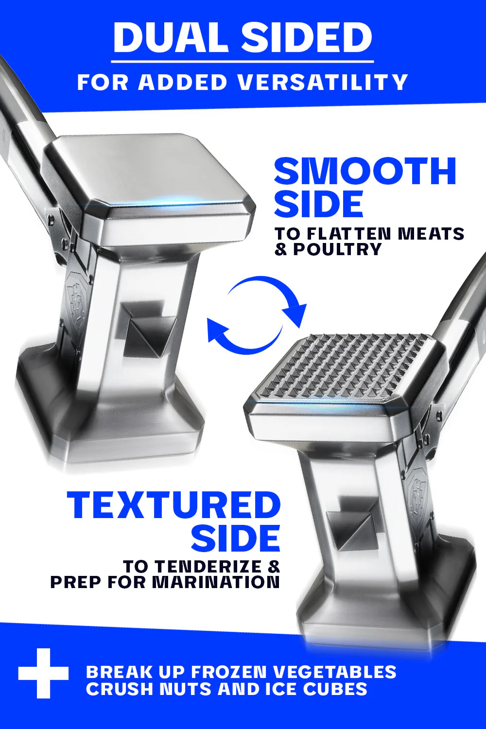 Meat Tenderizer 15" | Dual Sided, Heavy Duty & Extra-Large Hammer | Dalstrong © - Image 3