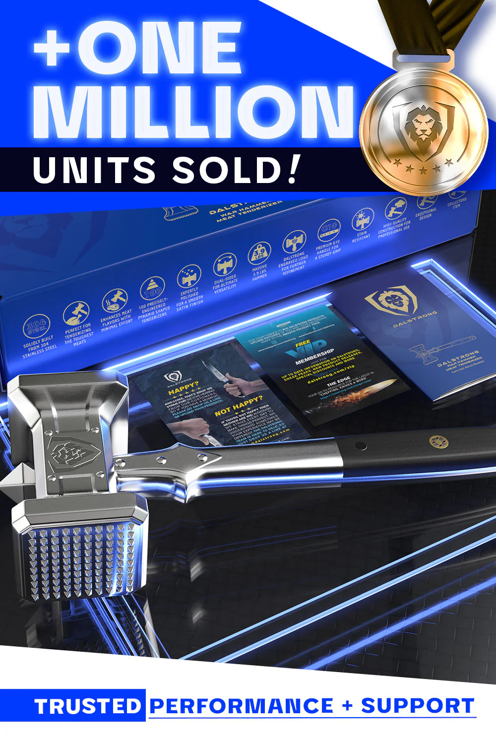 Meat Tenderizer 15" | Dual Sided, Heavy Duty & Extra-Large Hammer | Dalstrong © - Image 6