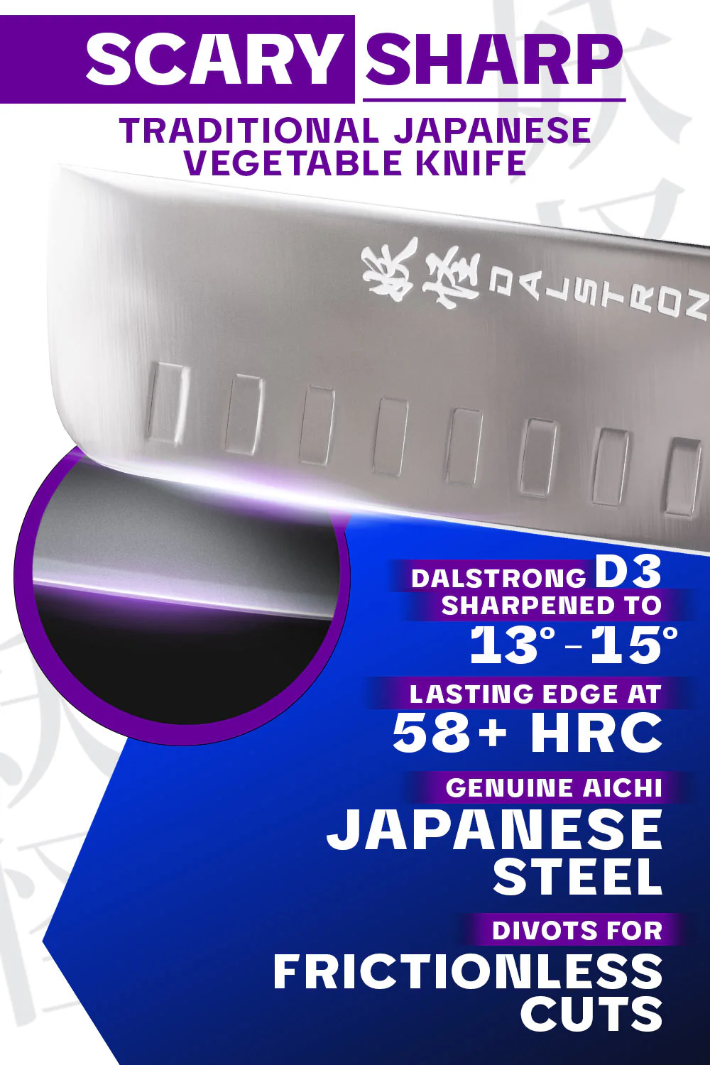 Nakiri Vegetable Knife 6" | Phantom Series | Dalstrong © - Image 3