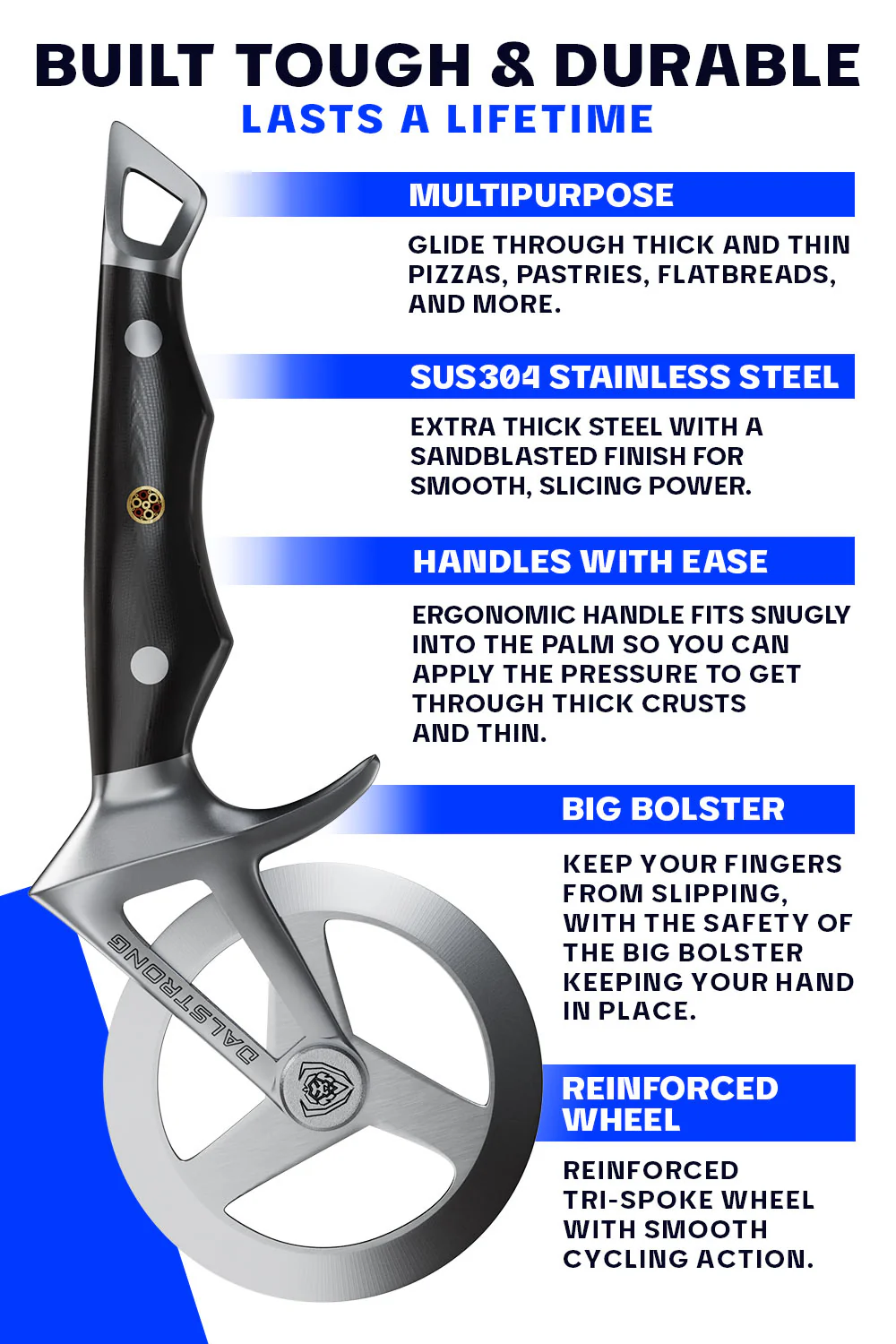 Orbit Razor Pizza Wheel & Cutter | Dalstrong © - Image 7