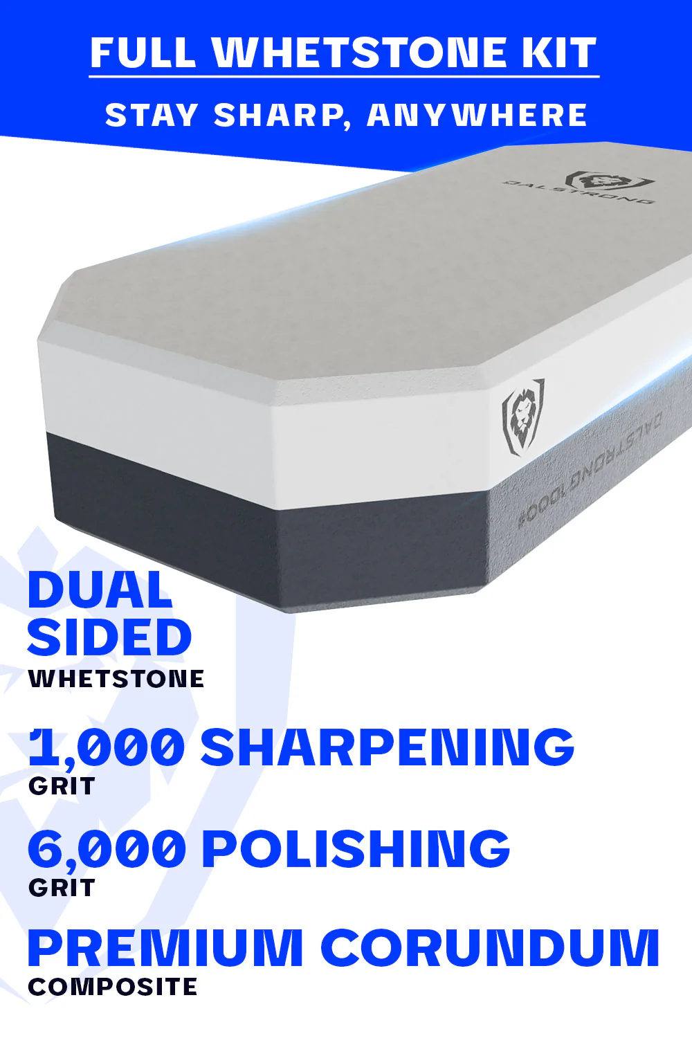 #1000 / #6000 Grit Combo with Oak Storage Box | Portable Whetstone Kit | Dalstrong © - Image 3