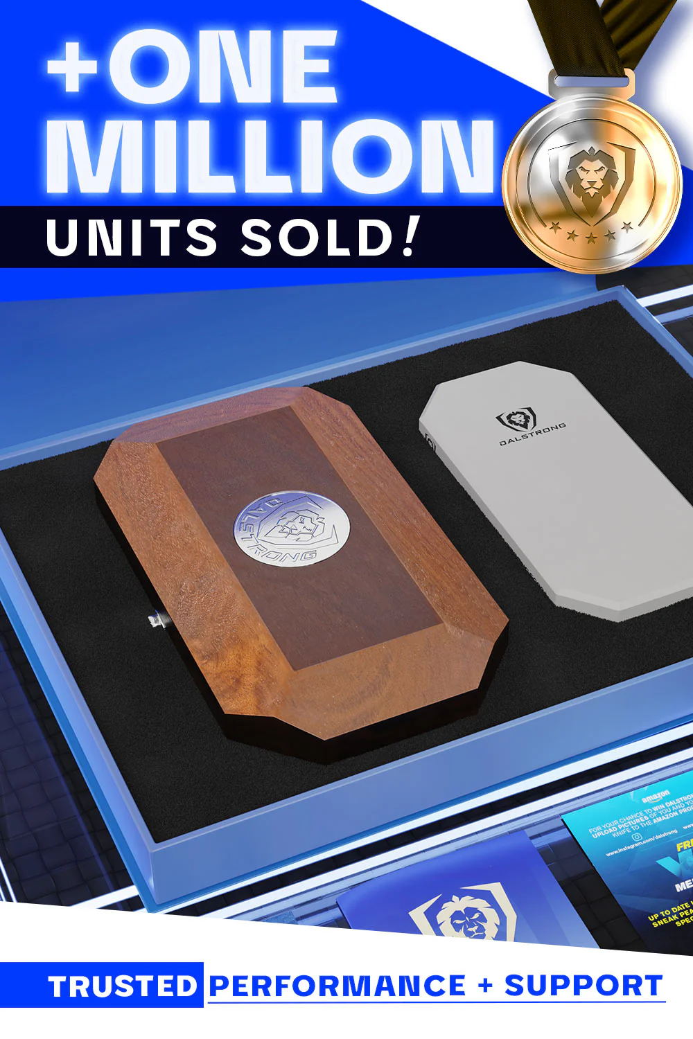 #1000 / #6000 Grit Combo with Oak Storage Box | Portable Whetstone Kit | Dalstrong © - Image 8