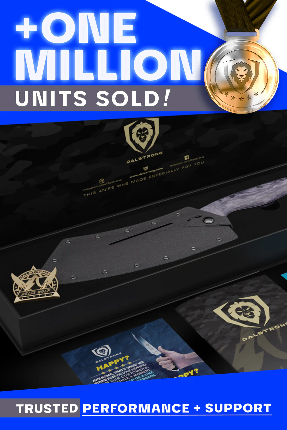 Chef & Cleaver Hybrid Knife 8" | Crixus | Delta Wolf Series | Dalstrong © - Image 7