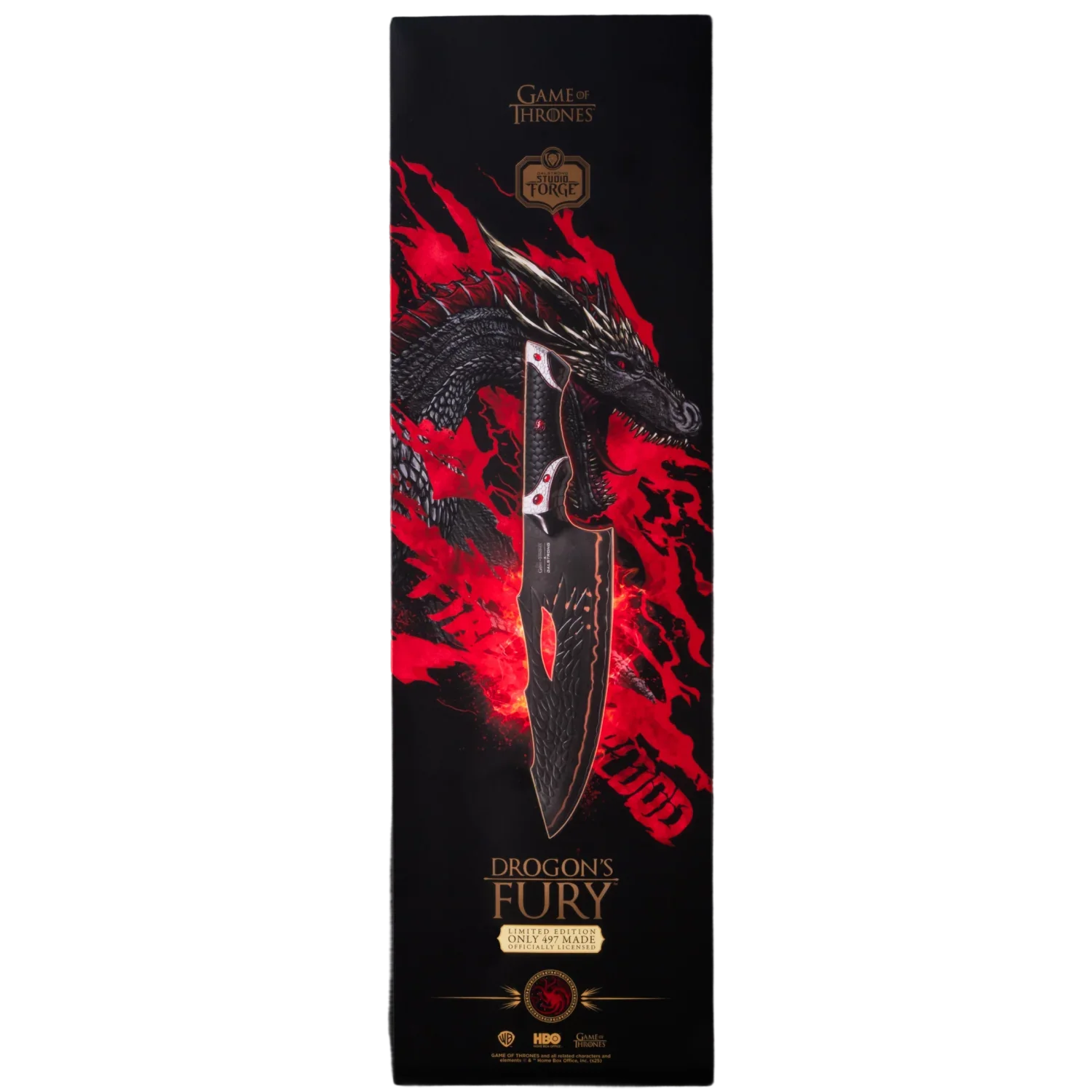 Game of Thrones™ x StudioForge™ | Drogon's Fury™ | 8.5” Collector’s Chef Knife & Sculpted Display Stand - Image 18