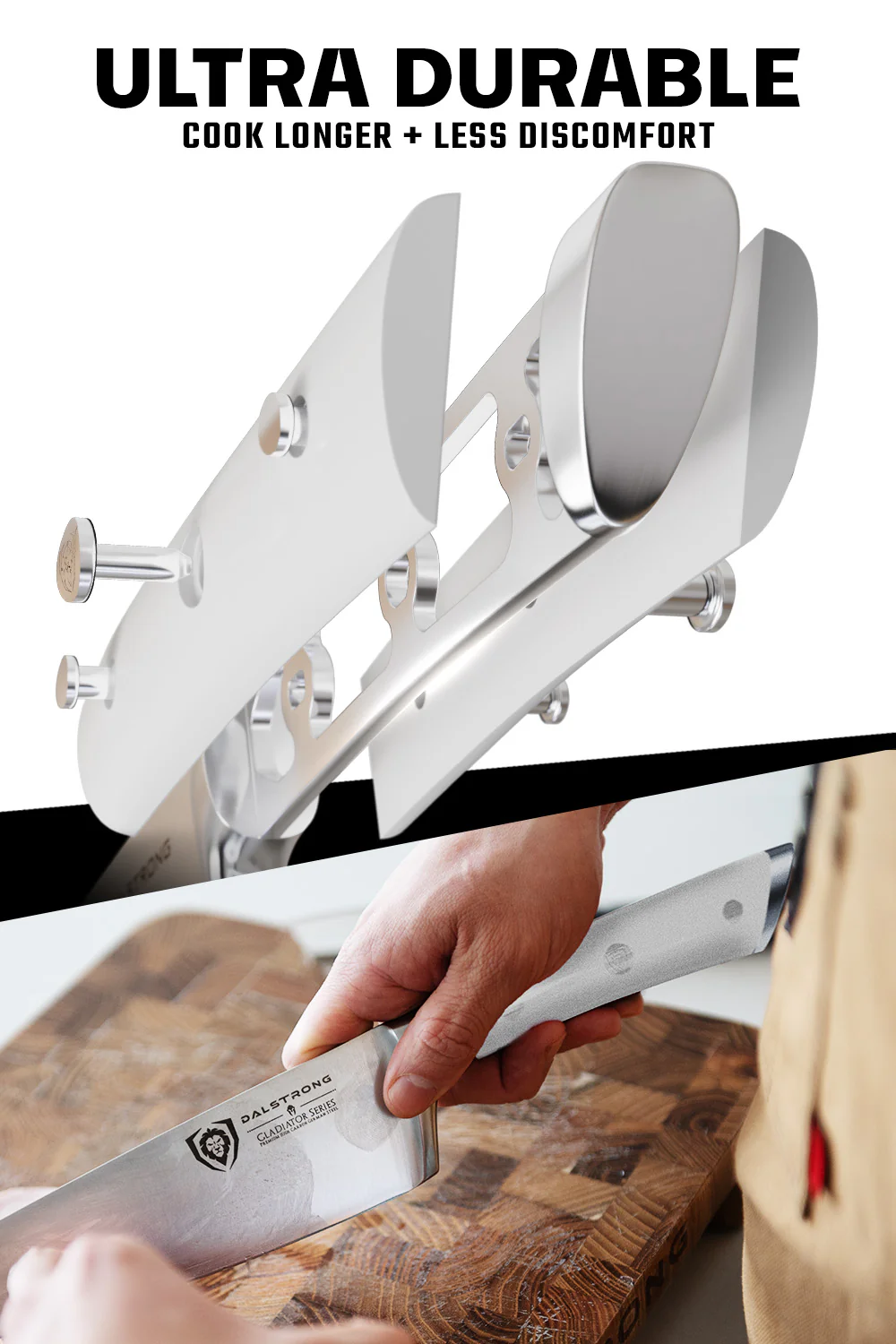 18-piece Colossal Knife Set with Block | White Handles | Gladiator Series | Knives NSF Certified | Dalstrong © - Image 5