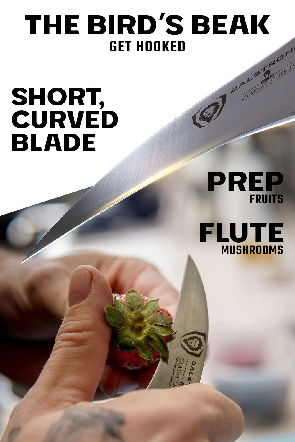 Bird's Beak Tourne Paring Knife 2.75" | Gladiator Series | NSF Certified | Dalstrong © - Image 3
