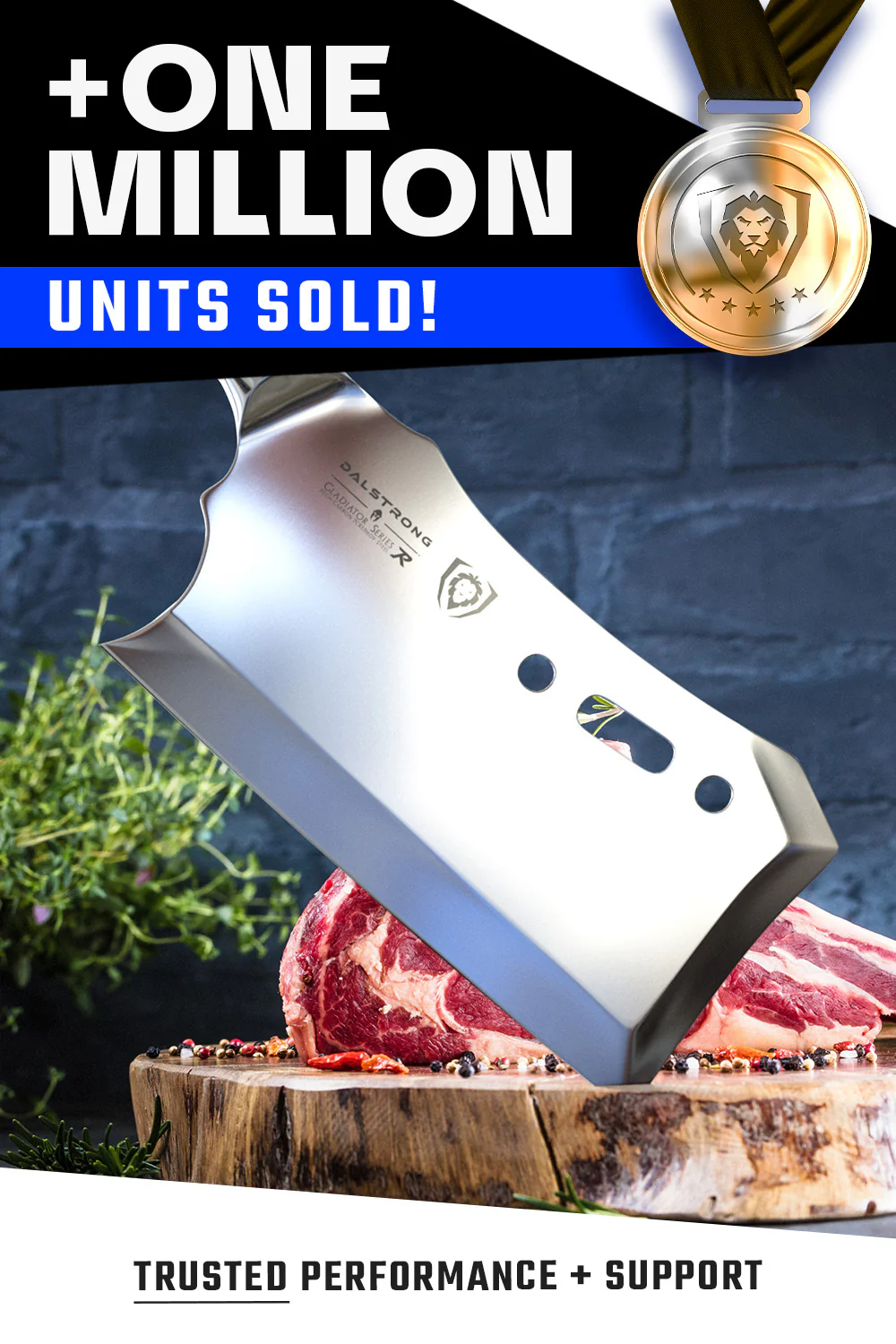 Meat Cleaver 9" with Stand | Obliterator | Gladiator Series | NSF Certified | Dalstrong © - Image 10