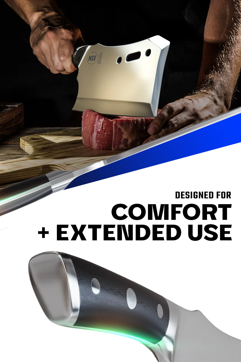 Meat Cleaver 9" with Stand | Obliterator | Gladiator Series | NSF Certified | Dalstrong © - Image 6