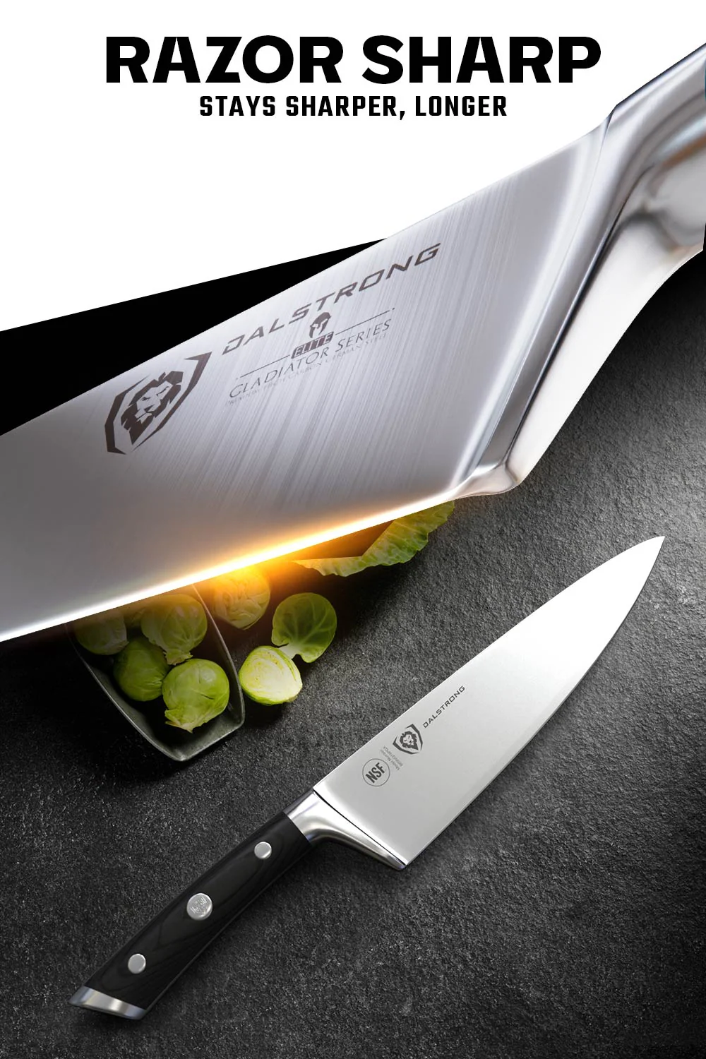Chef's Knife 8" | Gladiator Series | NSF Certified | Dalstrong © - Image 3