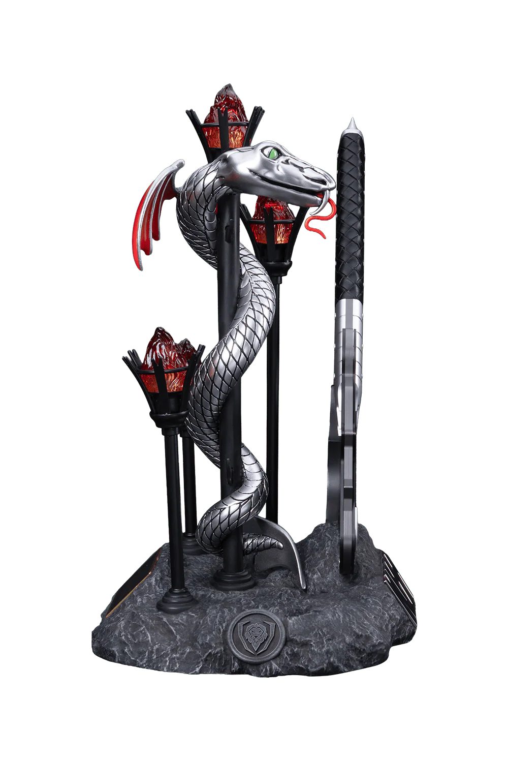 KISS™ x StudioForge™ | Gene Simmons’ HELLFIRE DEMON AXE | 7.5” Collector’s Meat Axe & Display Stand - Image 11