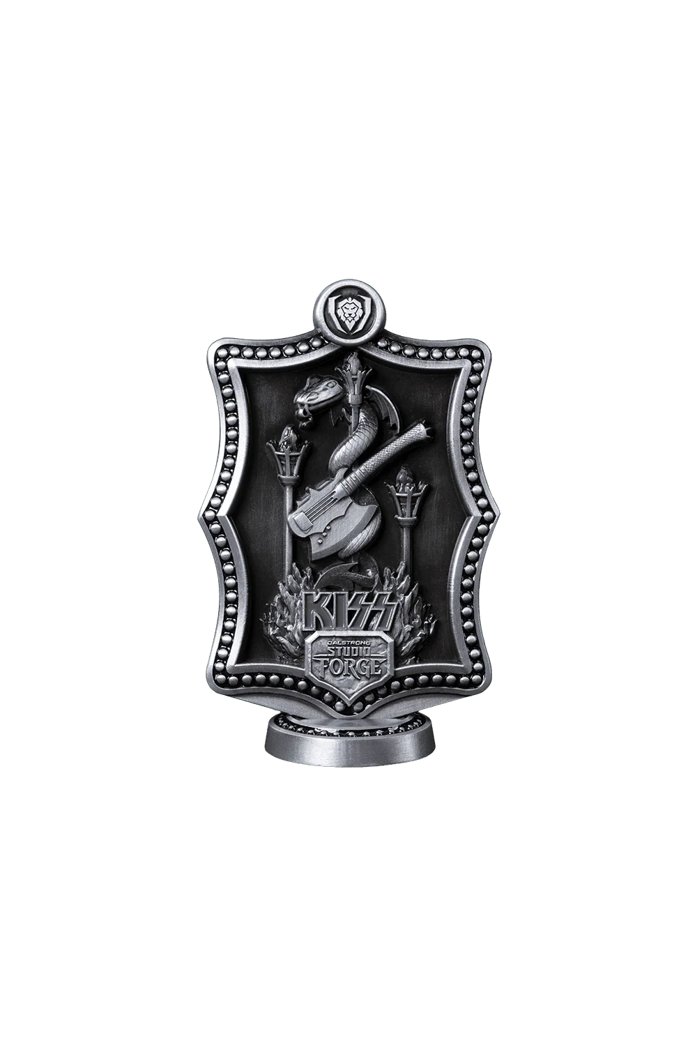 KISS™ x StudioForge™ | Gene Simmons’ HELLFIRE DEMON AXE | 7.5” Collector’s Meat Axe & Display Stand - Image 21