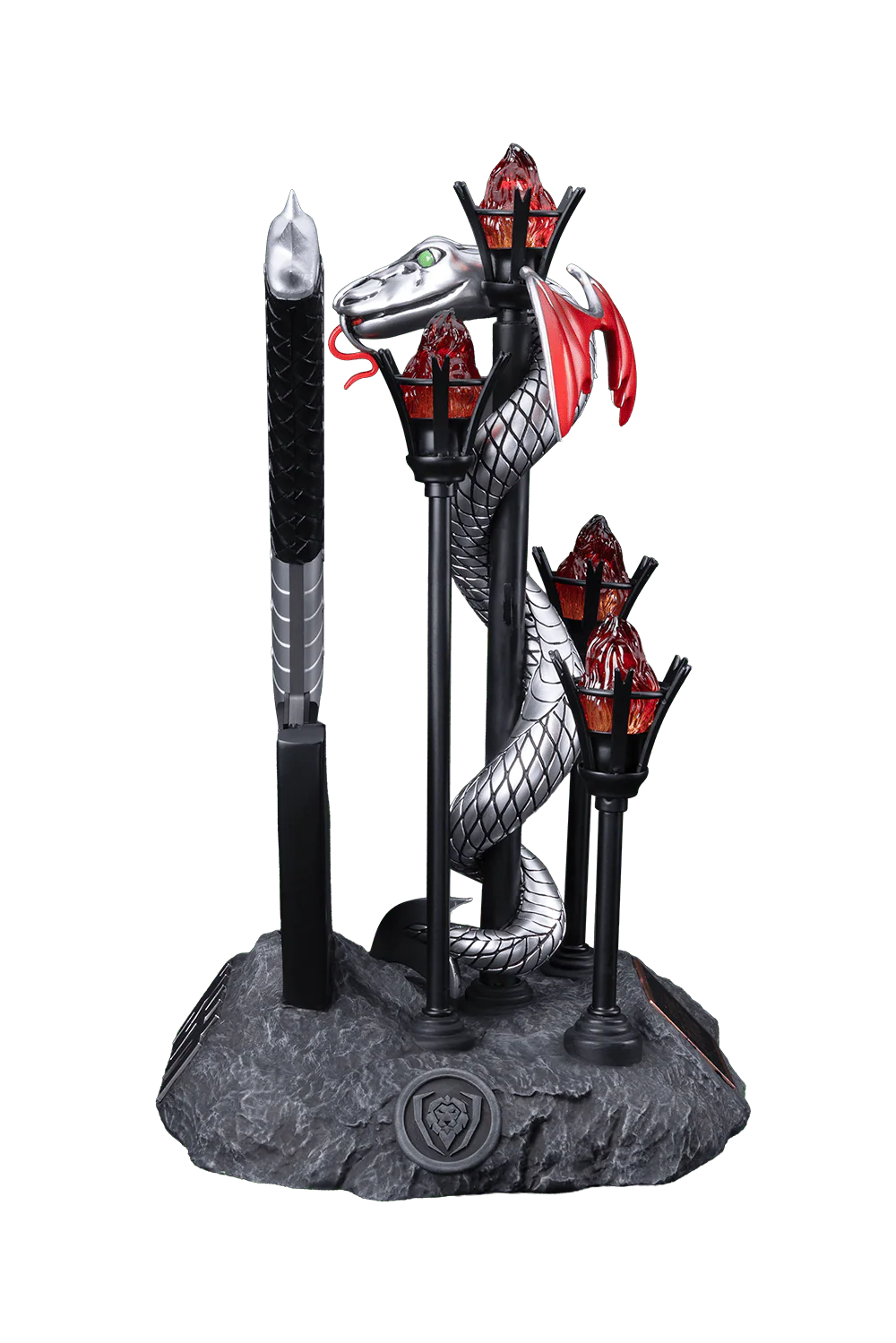 KISS™ x StudioForge™ | Gene Simmons’ HELLFIRE DEMON AXE | 7.5” Collector’s Meat Axe & Display Stand - Image 7