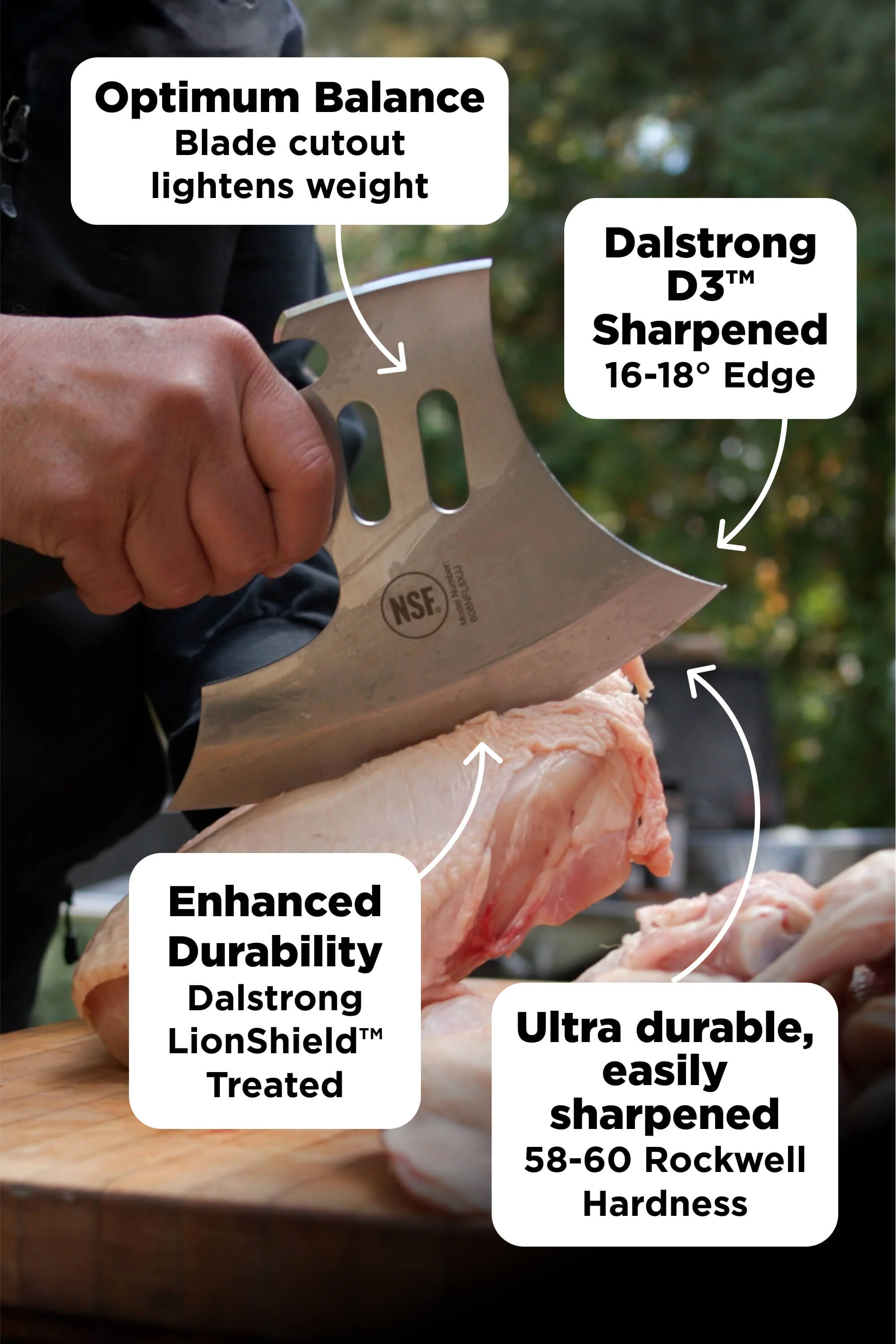 Meat Prep Bundle | 14" Annihilator Meat Cleaver with Stand + 8" Meat Chopper with Stand - Image 14