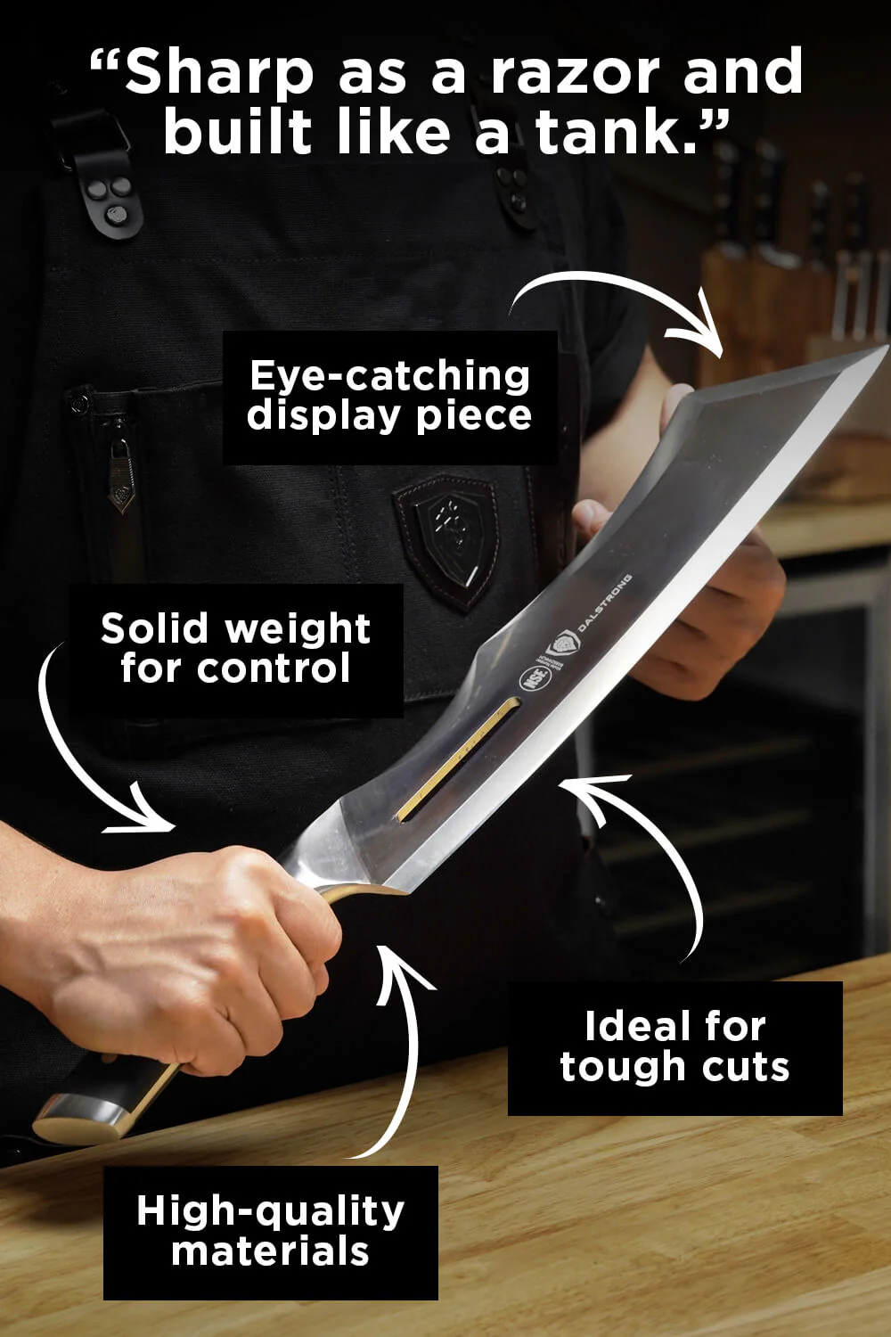 Meat Prep Bundle | 14" Annihilator Meat Cleaver with Stand + 8" Meat Chopper with Stand - Image 8