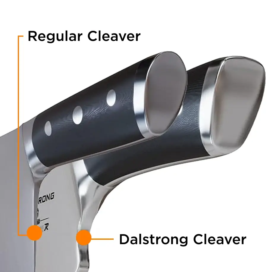 Meat Prep Bundle | 9" Obliterator Meat Cleaver with Stand + 8" Chef & Cleaver Hybrid Crixus Knife - Image 6