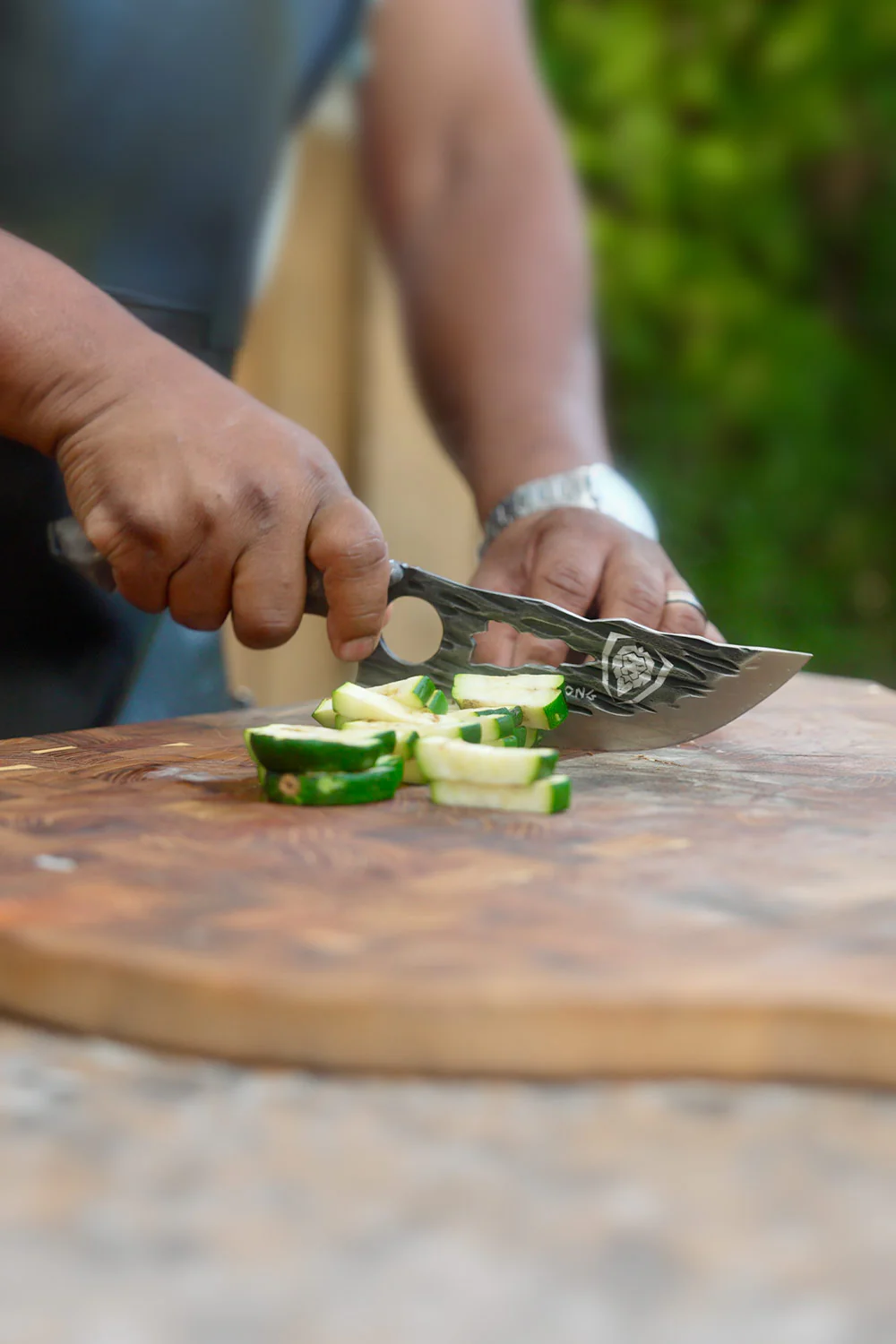 Meat Prep Bundle | Barbarian Series 9" Obliterator Meat Cleaver with Stand + 7" Venator Knife - Image 14