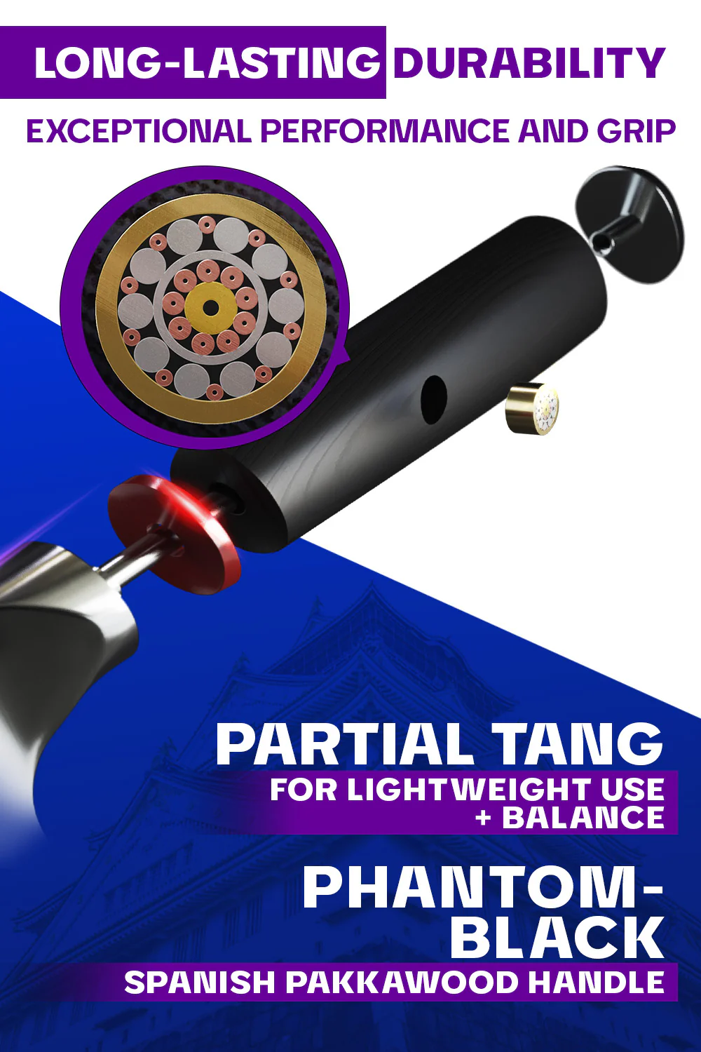 Yanagiba Slicer 9.5" | Single Bevel | Phantom Series | Dalstrong © - Image 4