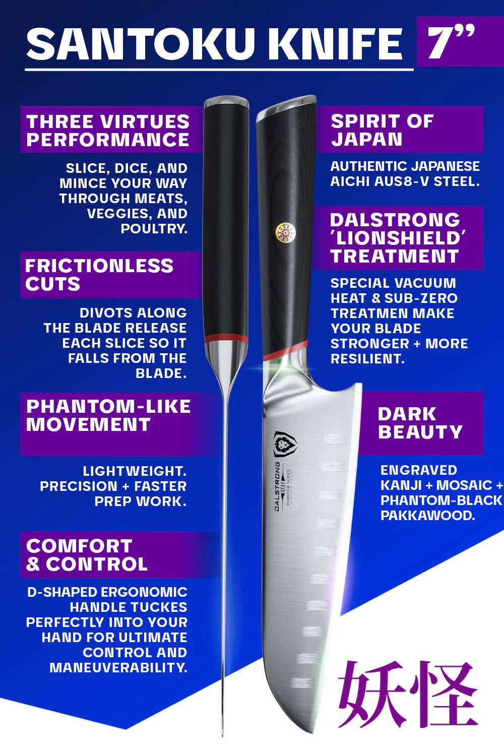 Santoku Knife 7" | Phantom Series | Dalstrong © - Image 5