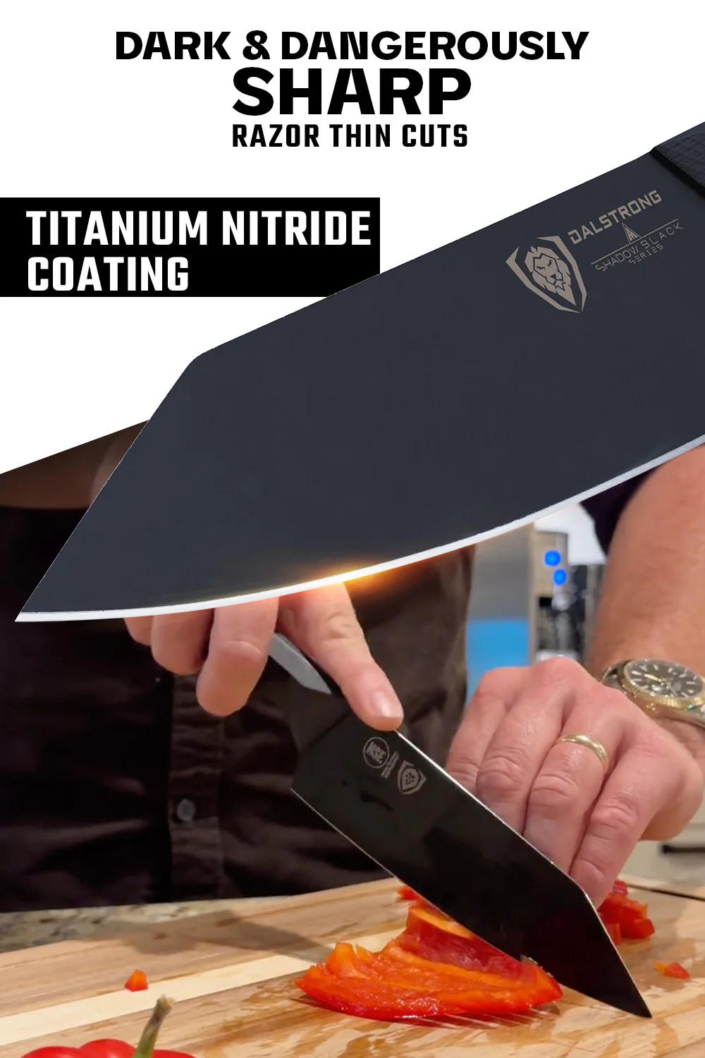 Chef's Knife 6" | Shadow Black Series | NSF Certified | Dalstrong © - Image 3