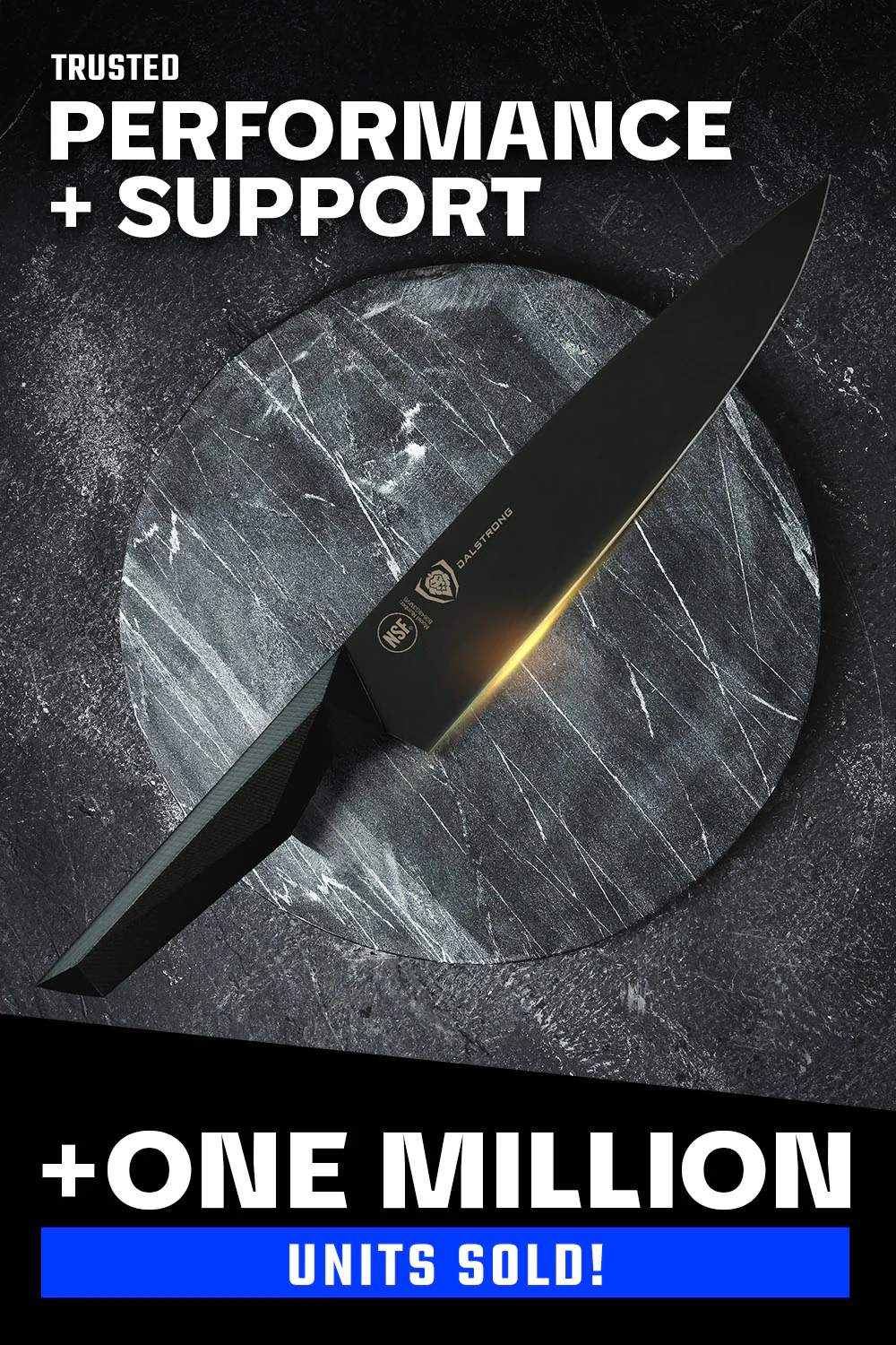 Chef's Knife 9.5" | Shadow Black Series | NSF Certified | Dalstrong © - Image 7
