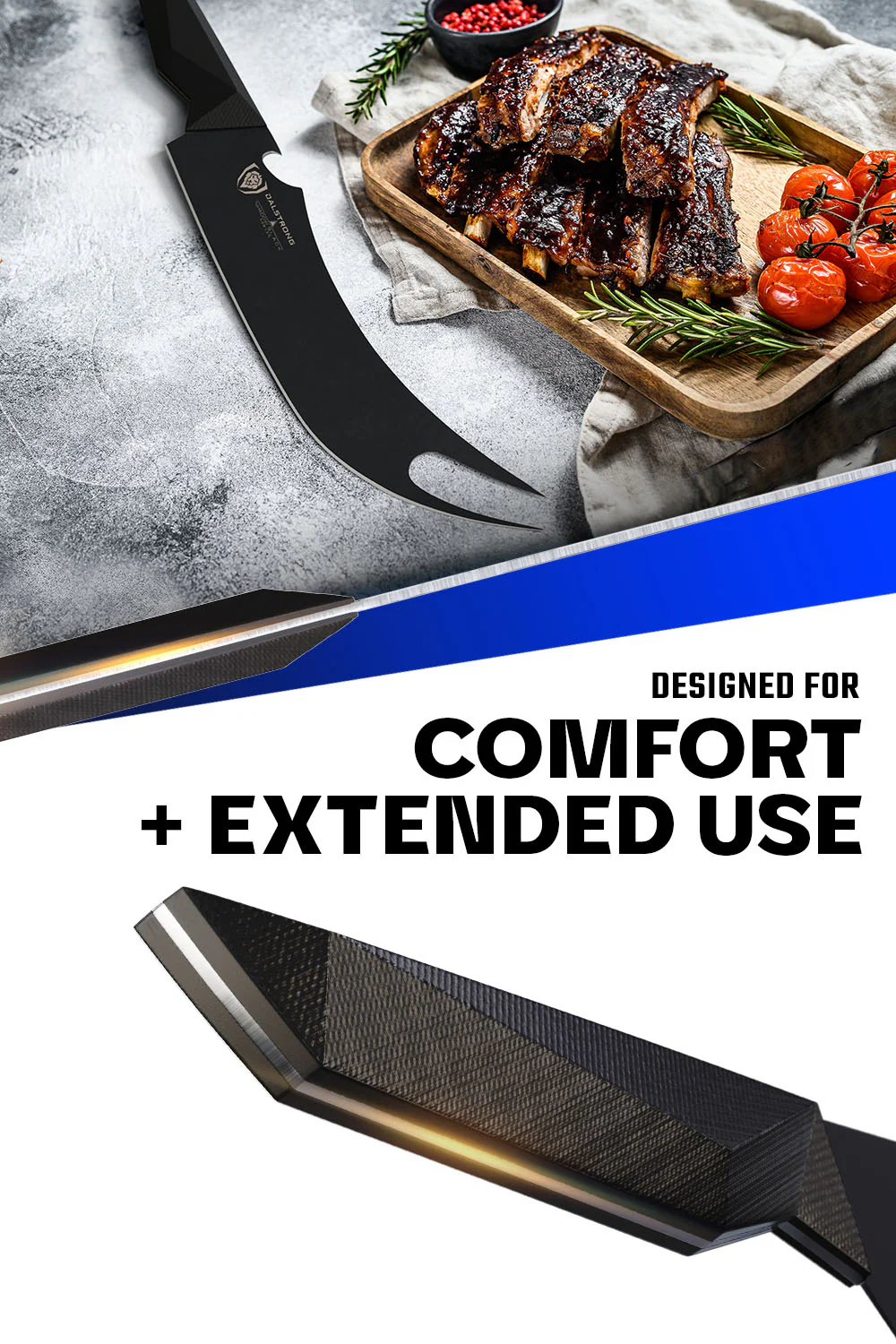 BBQ Pitmaster Knife 9" | Shadow Black Series | NSF Certified | Dalstrong © - Image 6