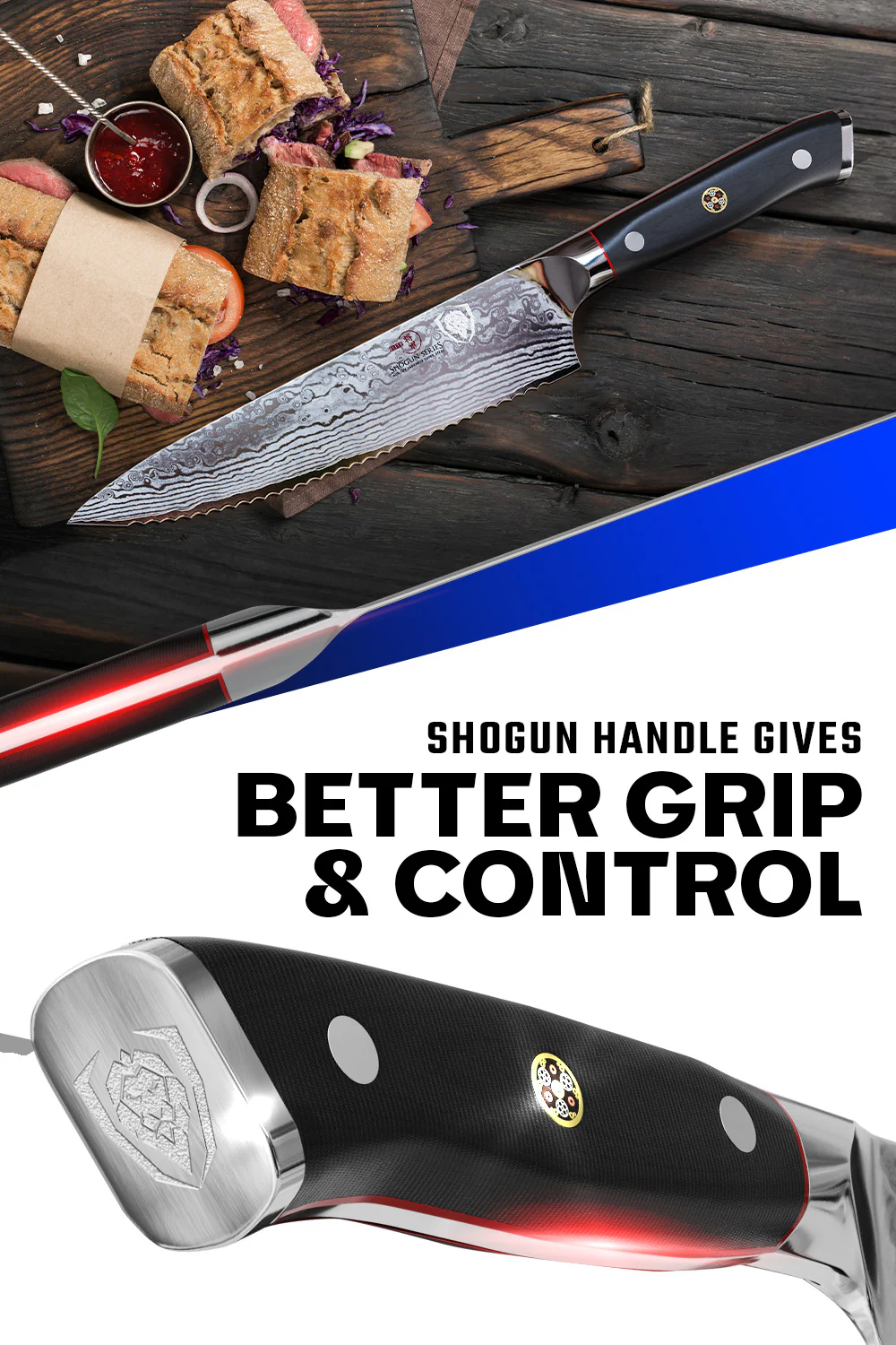 Serrated Chef's Knife 7.5" | Shogun Series ELITE | Dalstrong © - Image 4