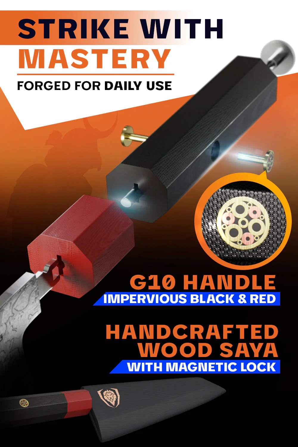 Honesuki Knife 5.5" | Single Bevel | Ronin Series | Dalstrong © - Image 4