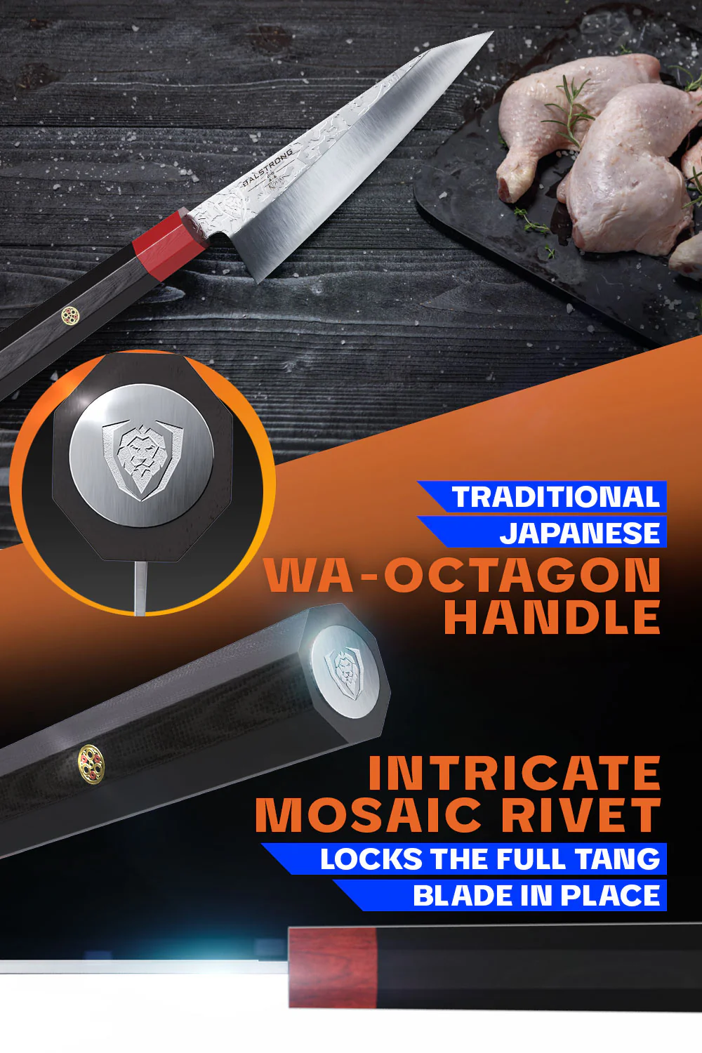 Honesuki Knife 5.5" | Single Bevel | Ronin Series | Dalstrong © - Image 6