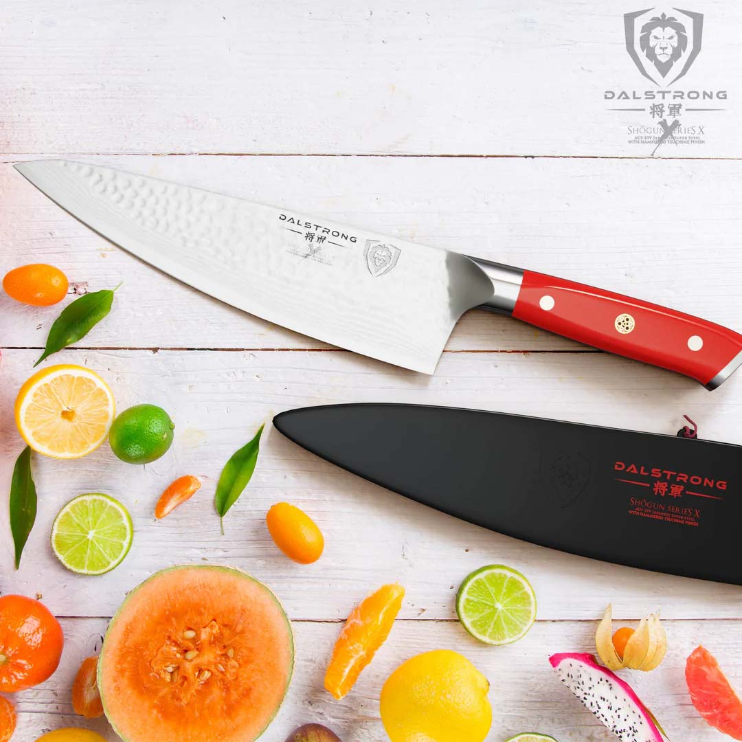 Chef's Knife 8" | Crimson Red Handle | Shogun Series X | Dalstrong © - Image 10
