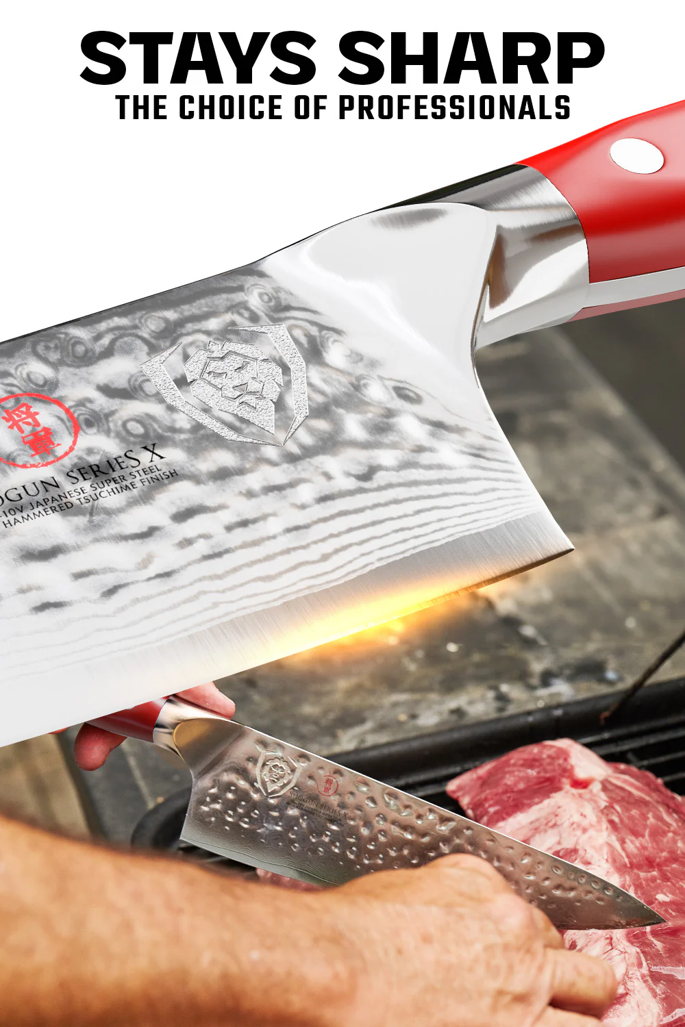 Chef's Knife 8" | Crimson Red Handle | Shogun Series X | Dalstrong © - Image 3