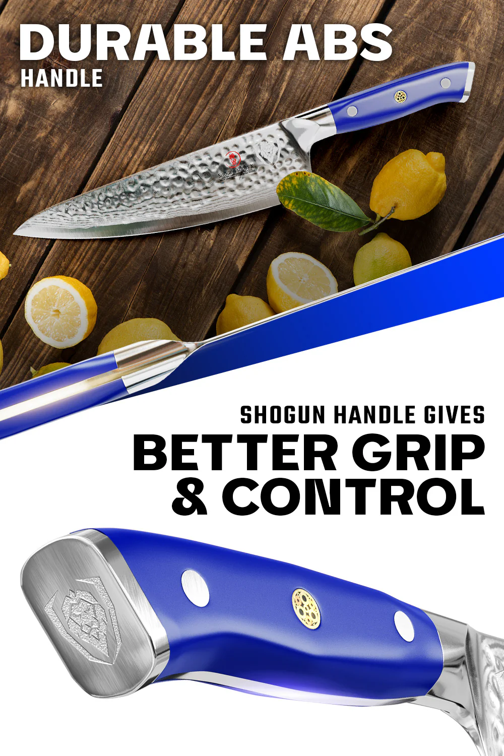 Chef's Knife 8" | Blue Handle | Shogun Series X | Dalstrong © - Image 4