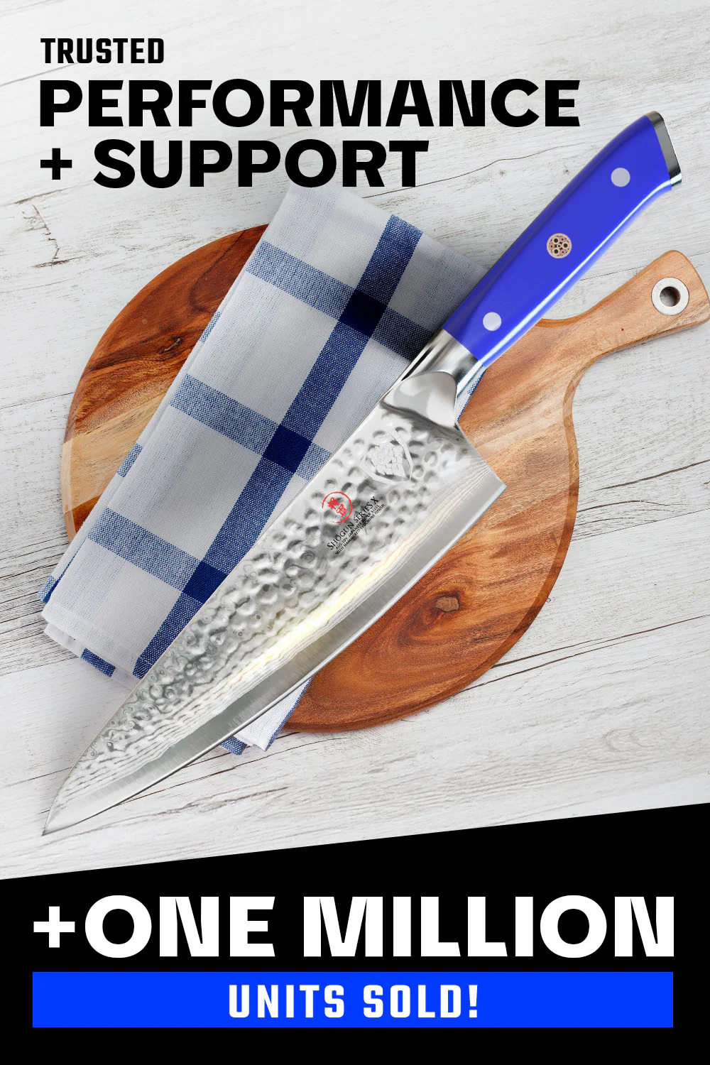 Chef's Knife 8" | Blue Handle | Shogun Series X | Dalstrong © - Image 6