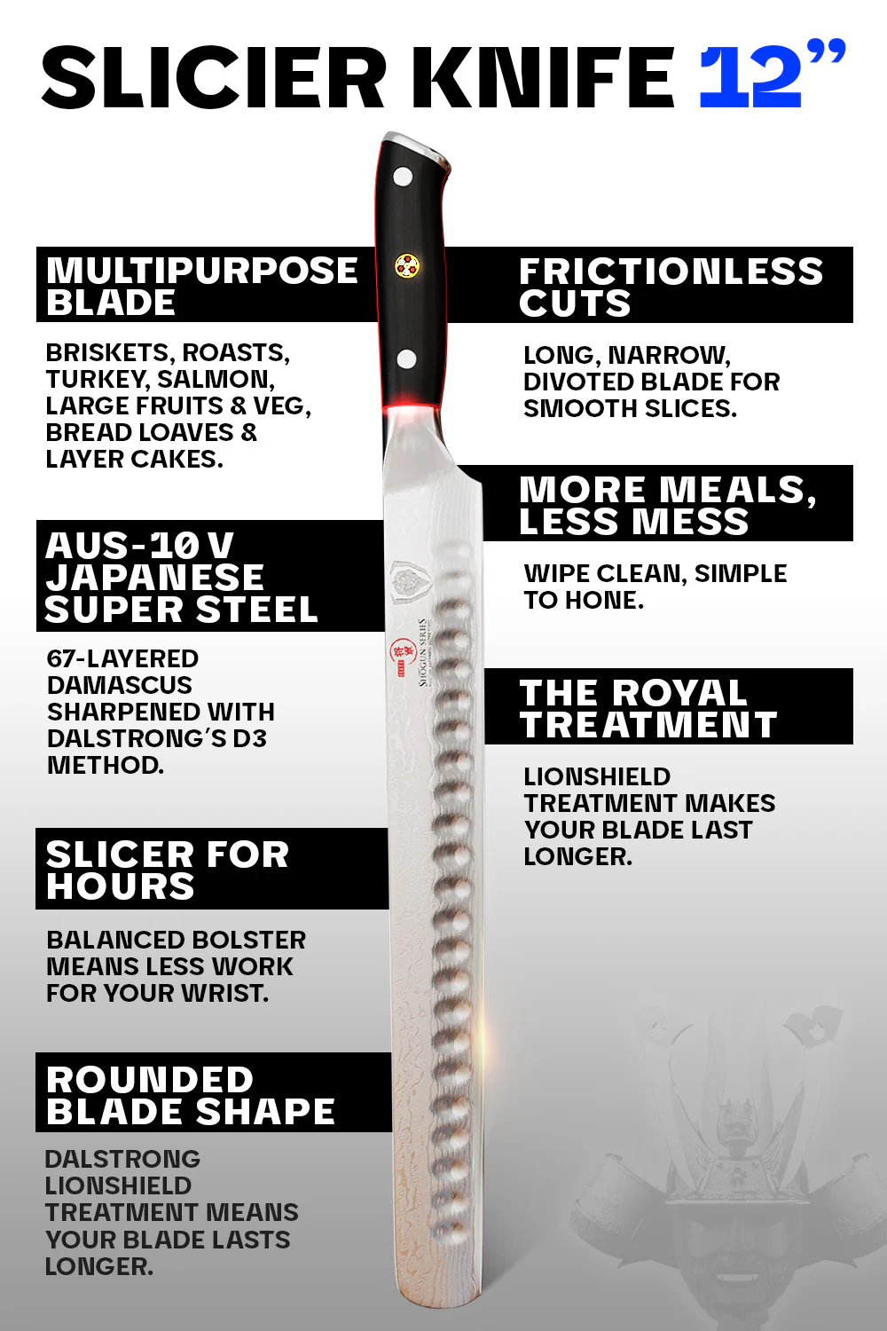 Slicing & Carving Knife 12" | Shogun Series ELITE | Dalstrong © - Image 5