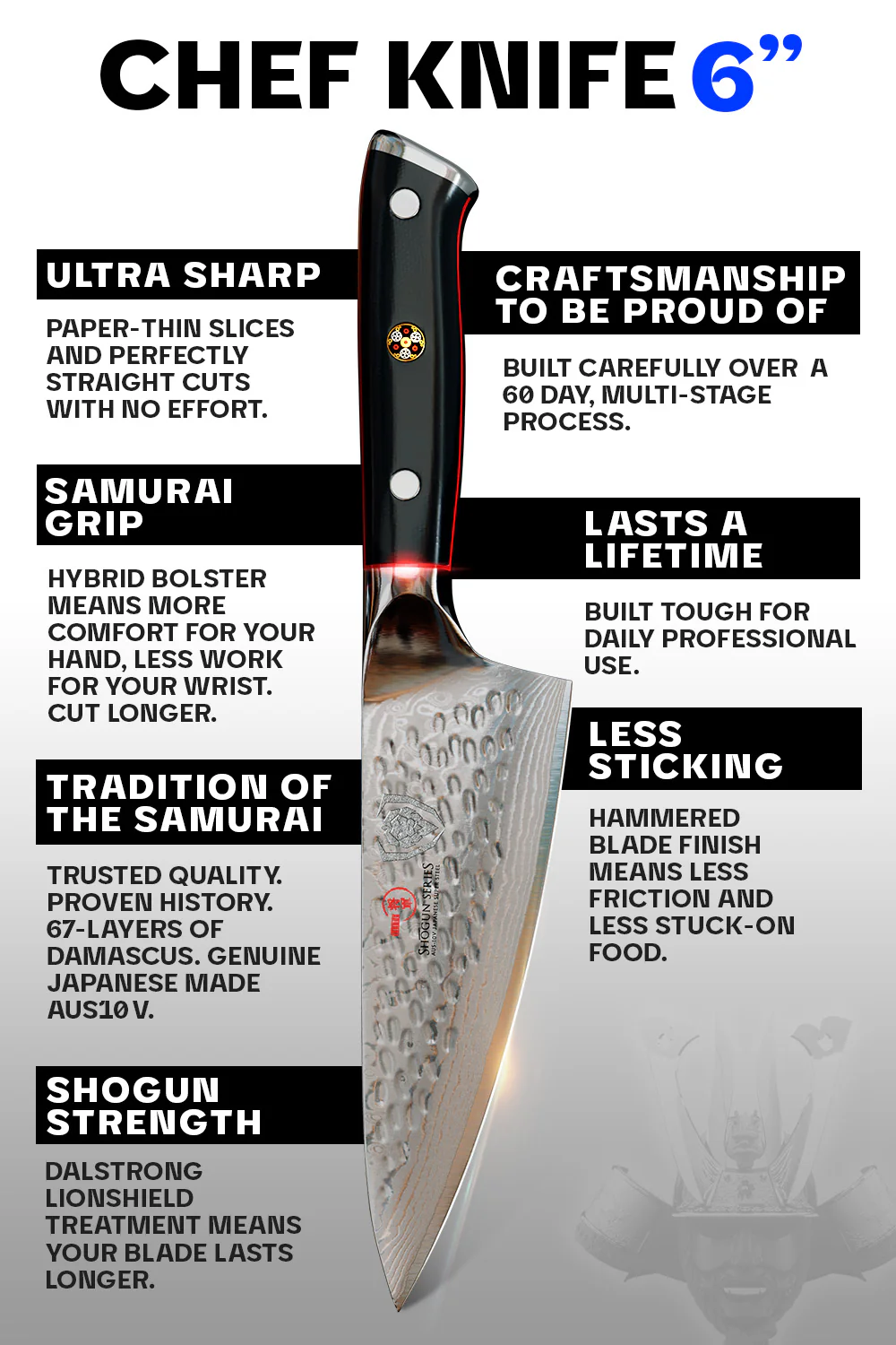 Chef's Knife 6" | Shogun Series ELITE | Dalstrong © - Image 5