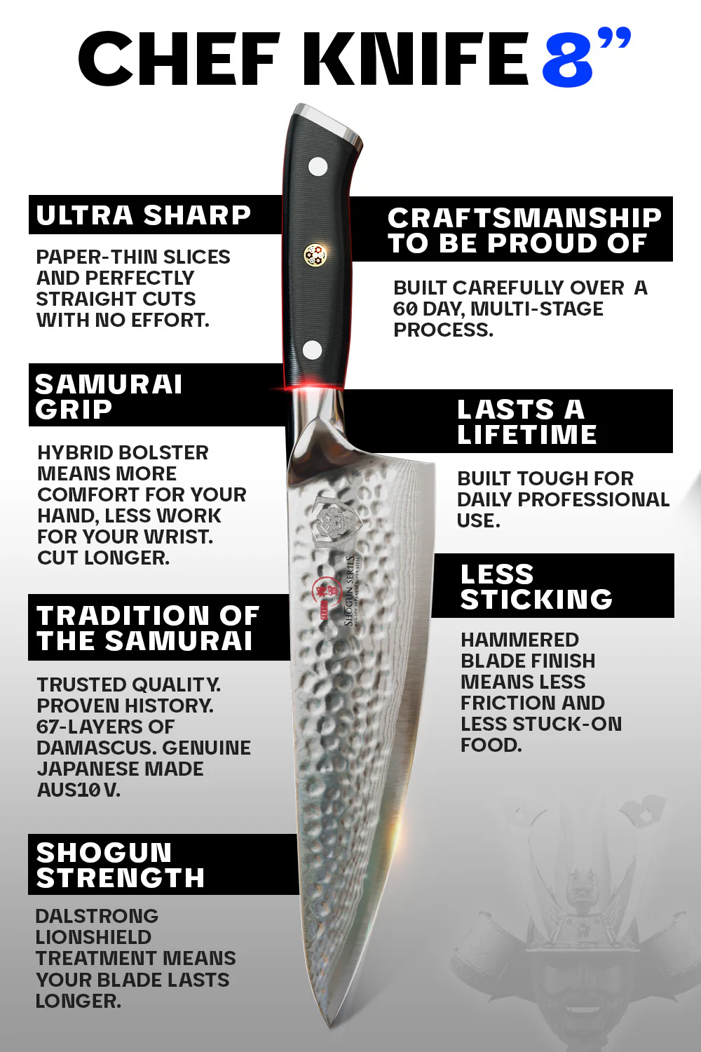 Chef's Knife 8" | Shogun Series | ELITE | Dalstrong © - Image 5