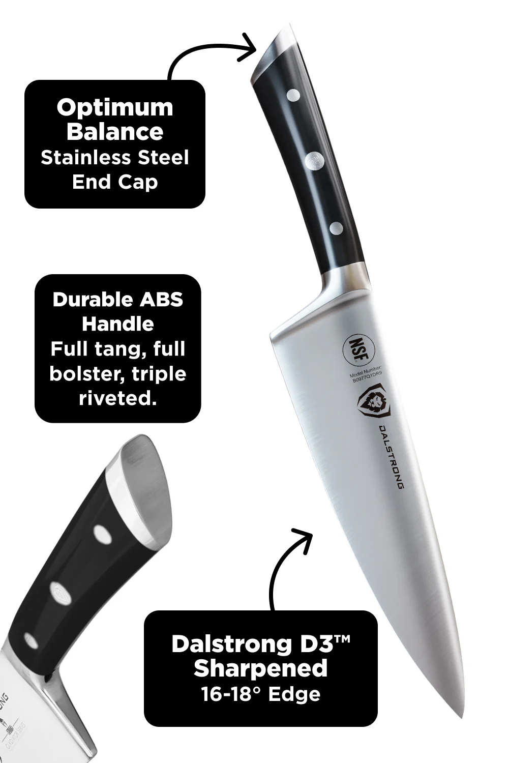 The Gladiator Bundle |  18-Piece Colossal Knife Set + Hornet Series Sharpener - Image 4