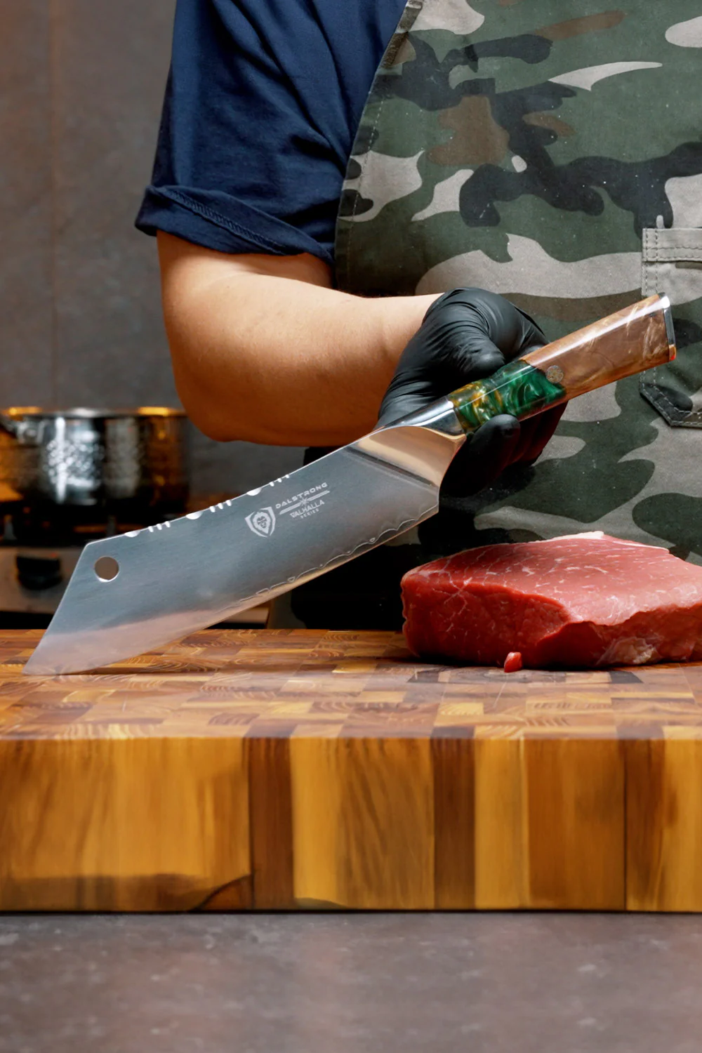Chef & Cleaver Hybrid Knife 8" | The Crixus | Valhalla Series | Dalstrong © - Image 7