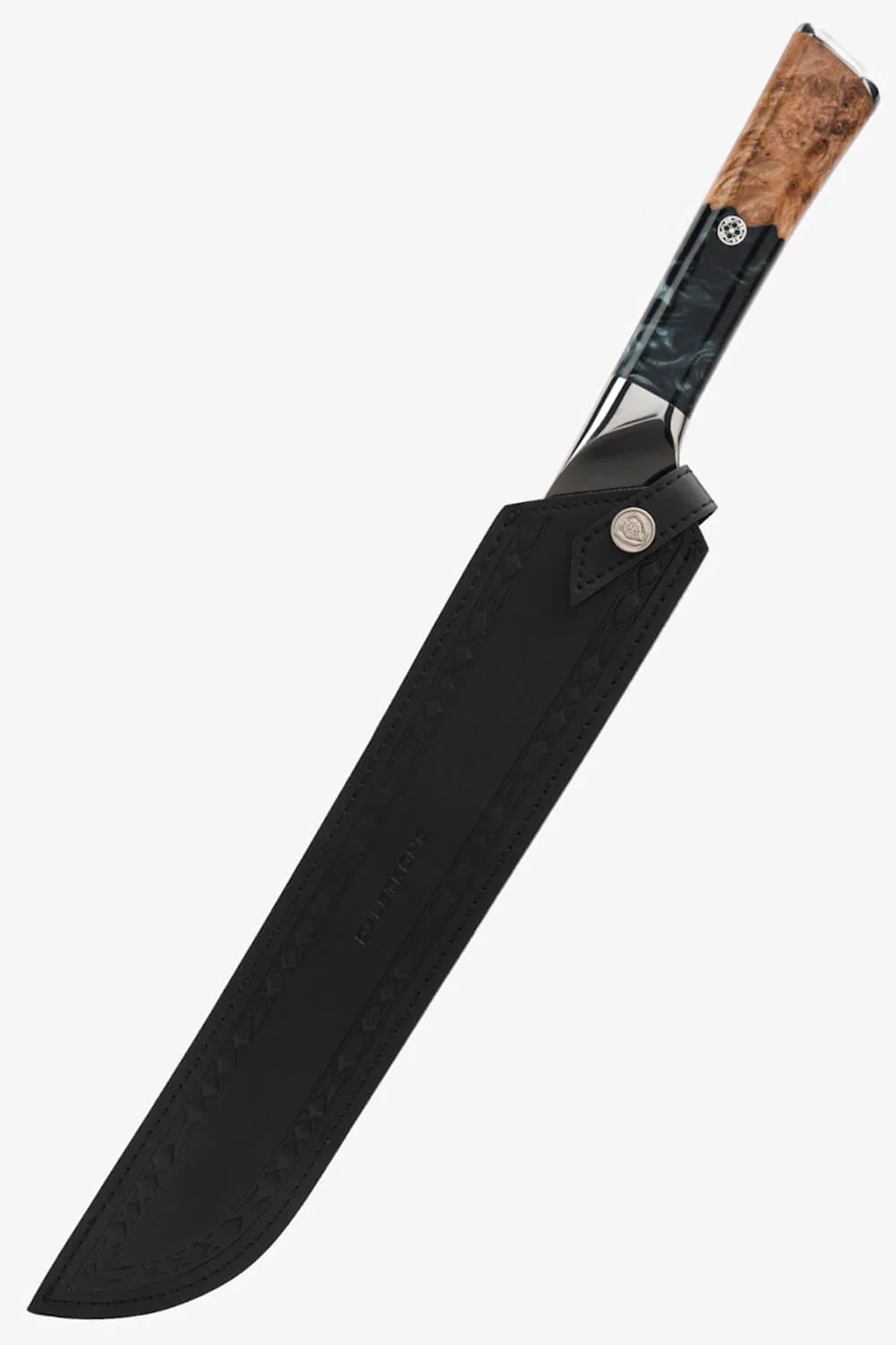 The Valhalla Series Ravenstone Bundle | 8" Chef-Cleaver Crixus Hybrid + 12" Slicing & Carving Knife - Image 10