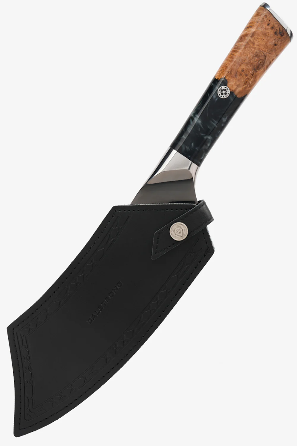 The Valhalla Series Ravenstone Bundle | 8" Chef-Cleaver Crixus Hybrid + 12" Slicing & Carving Knife - Image 4