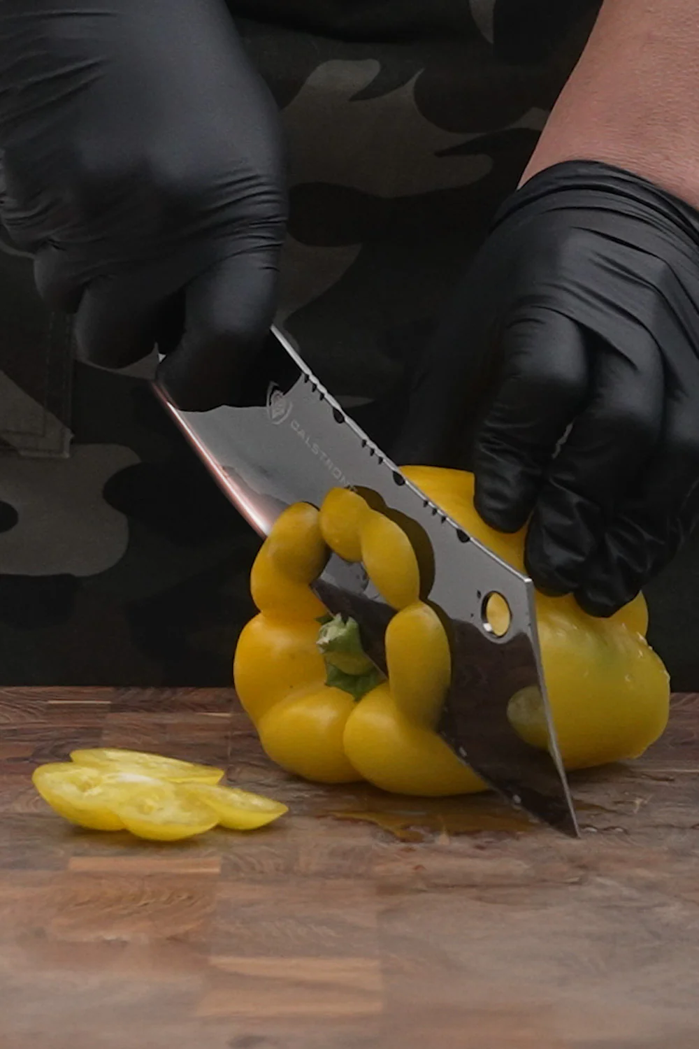 The Valhalla Series Ravenstone Bundle | 8" Chef-Cleaver Crixus Hybrid + 12" Slicing & Carving Knife - Image 6