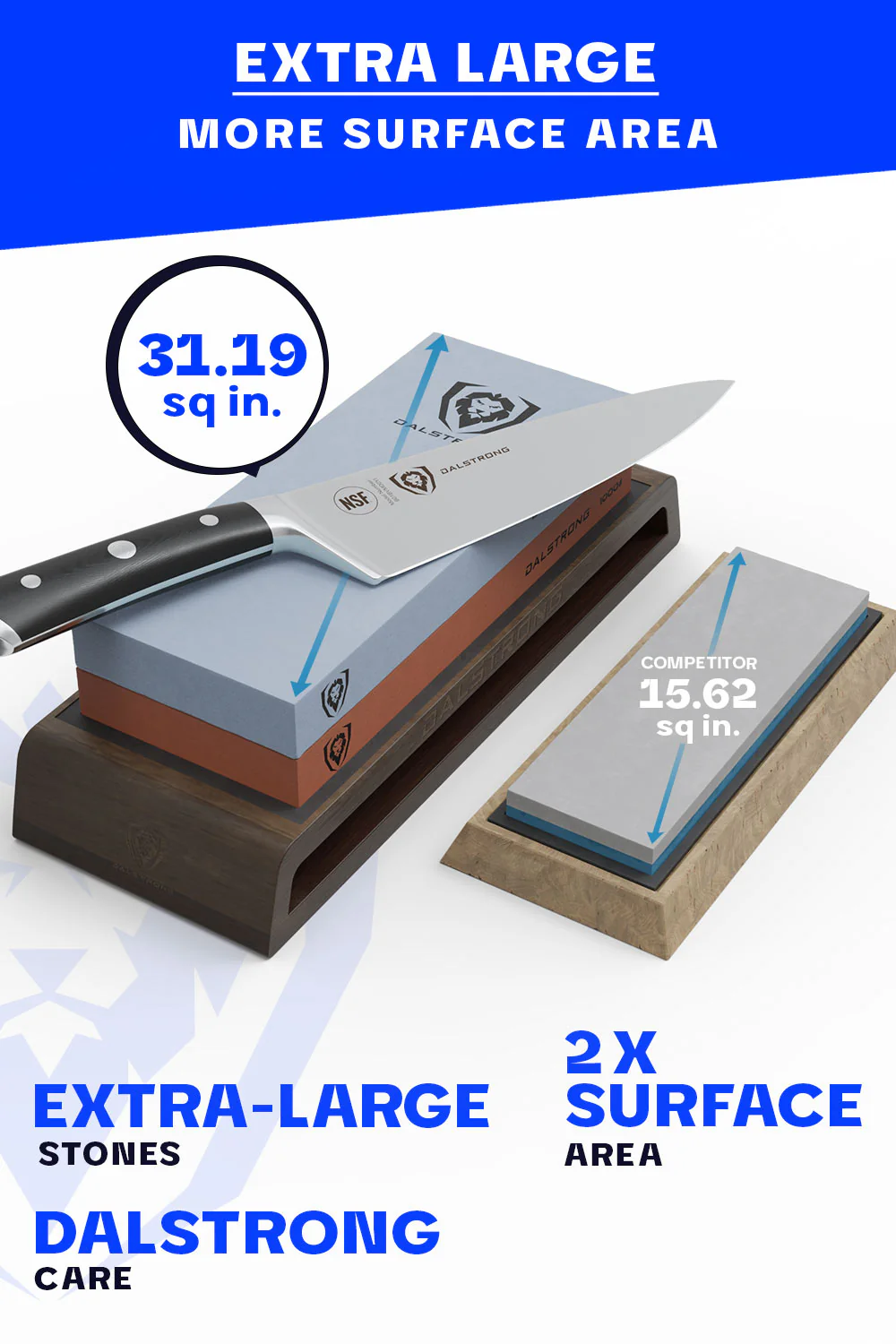 #1000 / #6000 Grit with Nagura Stone & Rust Eraser | Premium Whetstone Kit | Dalstrong © - Image 4