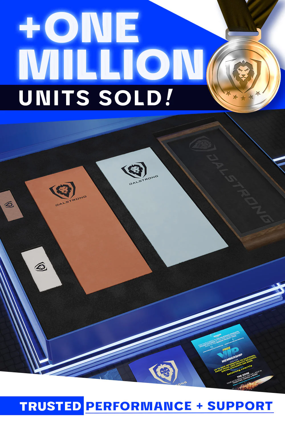 #1000 / #6000 Grit with Nagura Stone & Rust Eraser | Premium Whetstone Kit | Dalstrong © - Image 7